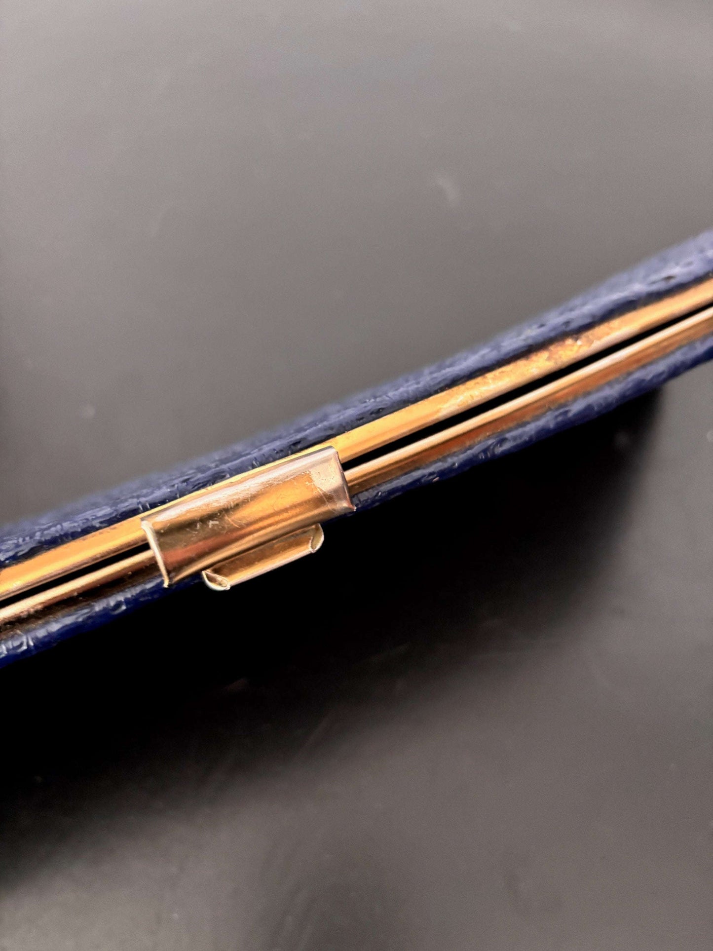 1960s Envelope Clutch with Folding Chain Handle Lily Scarlet