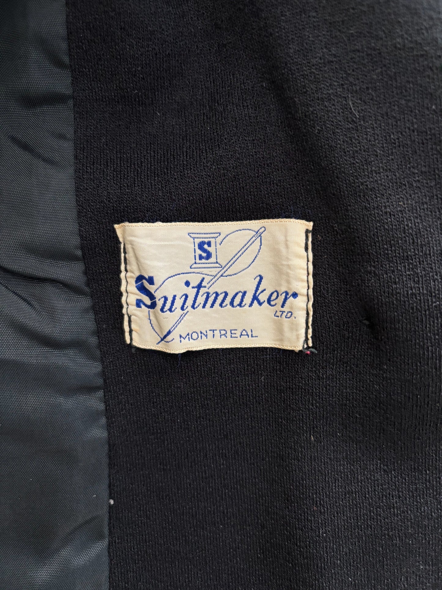 XS/S | 1950s Beaded Wool Gabardine Jacket Suitmaker Montreal