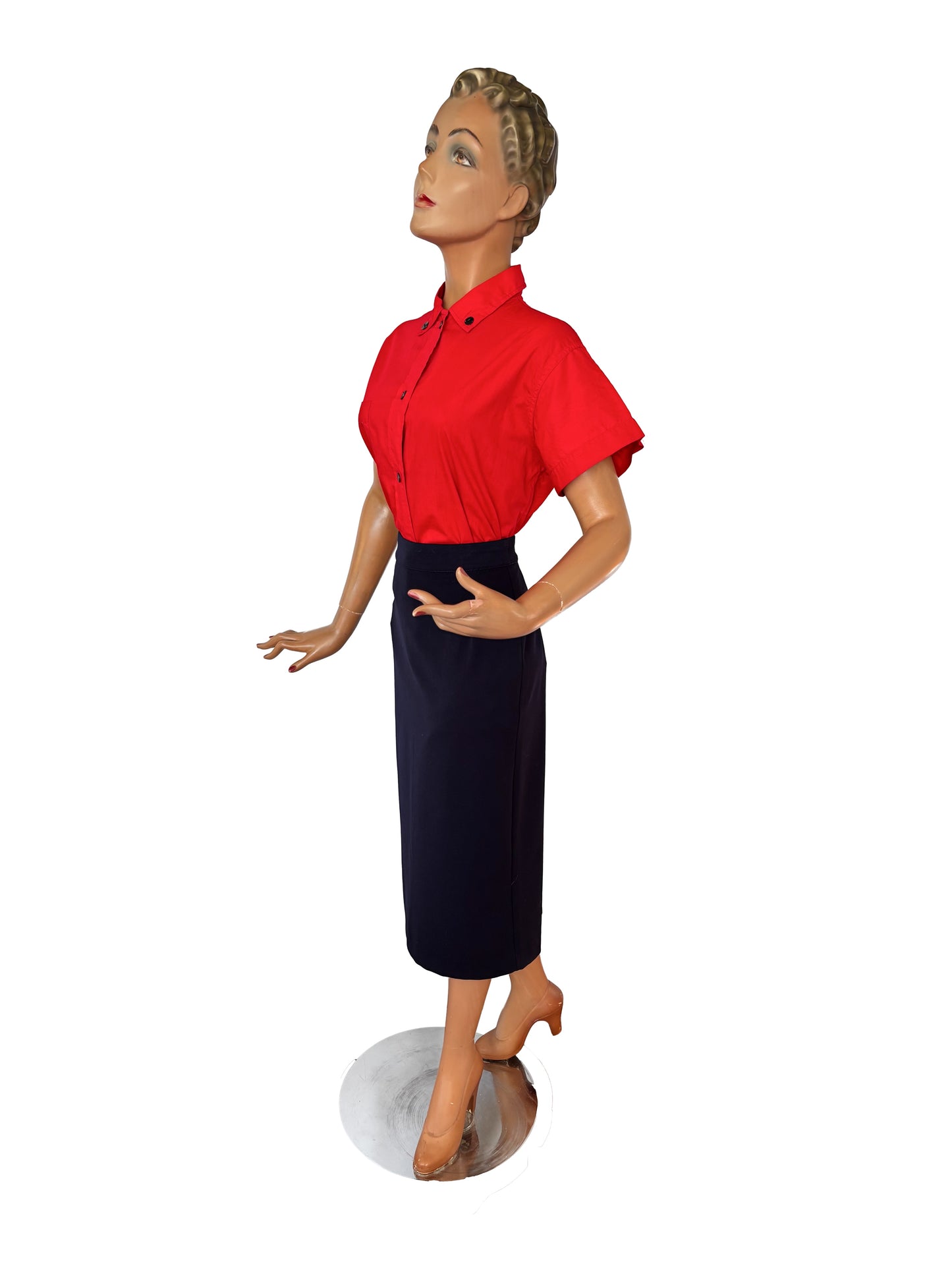 XL | 1950s Pageant Poplin Cotton Shirt – Made in Hong Kong