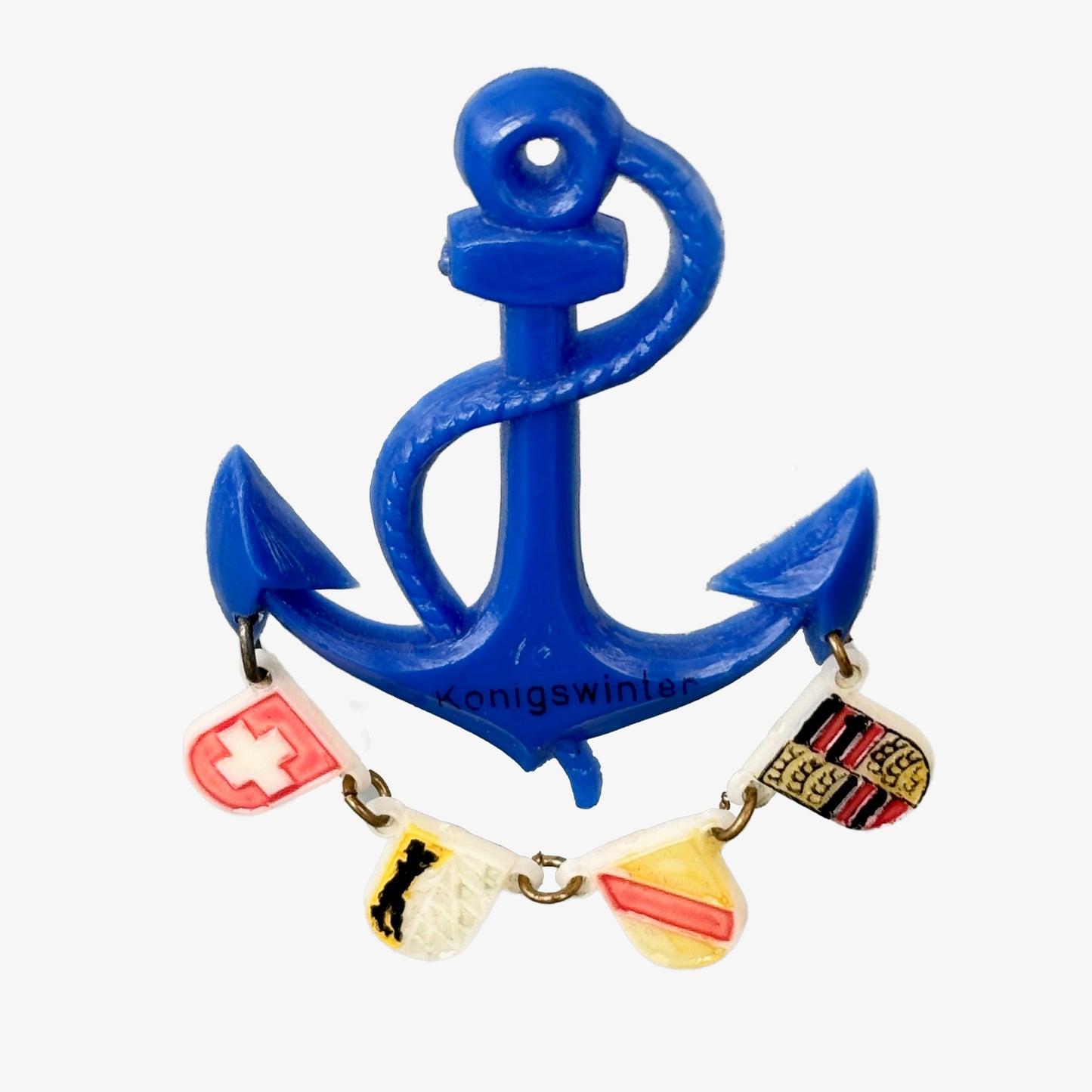 Vintage Anchor Souvenir Brooch Konigswinter