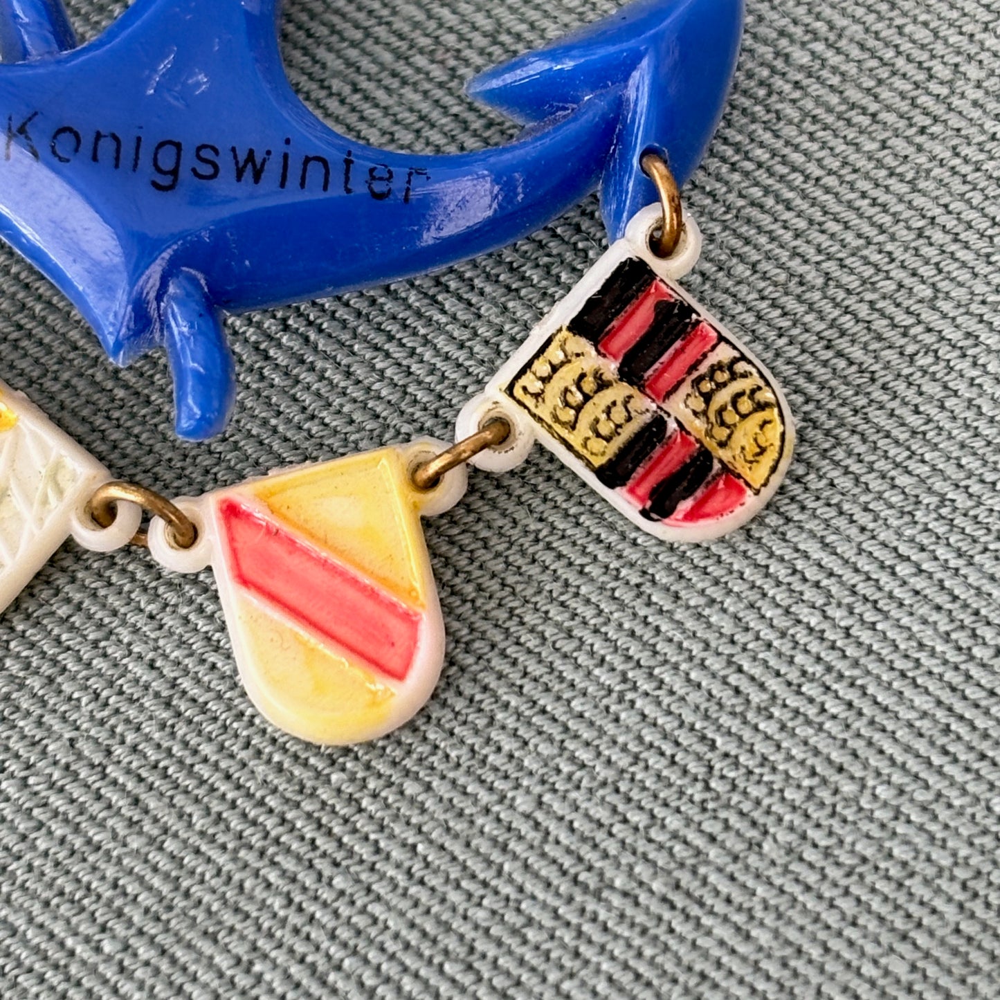 Vintage Anchor Souvenir Brooch Konigswinter