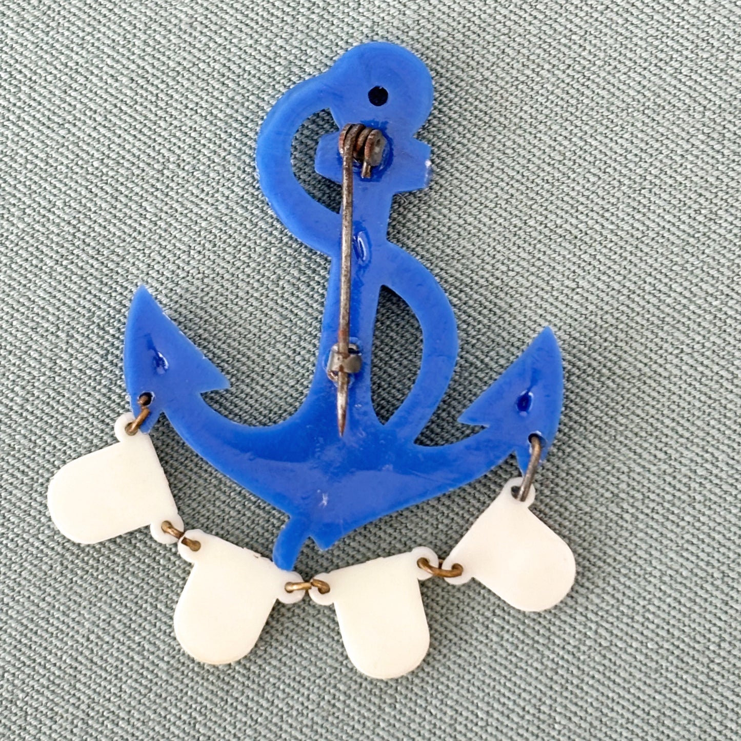 Vintage Anchor Souvenir Brooch Konigswinter