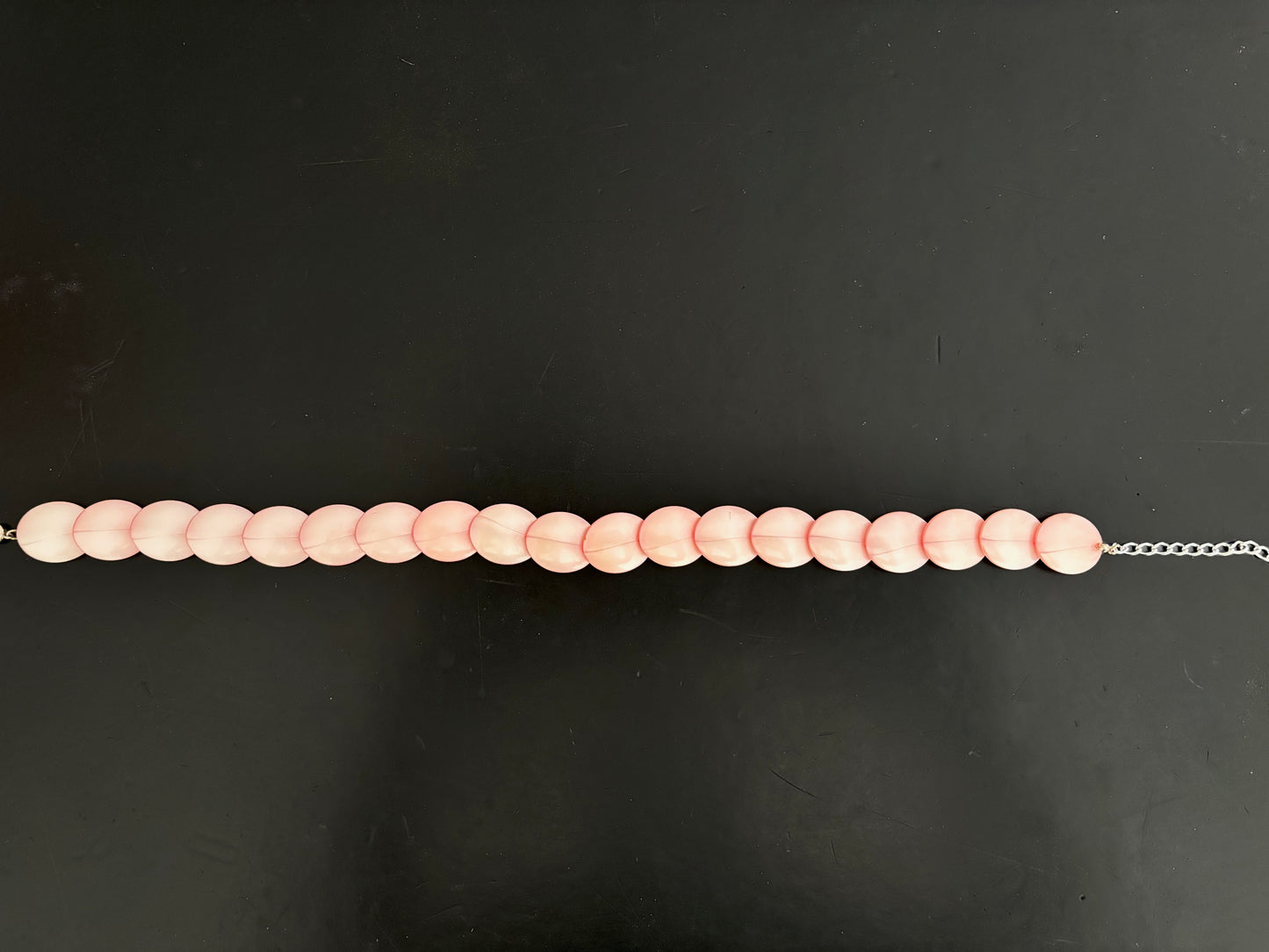 1950s Soft Pink Plastic Shell Choker