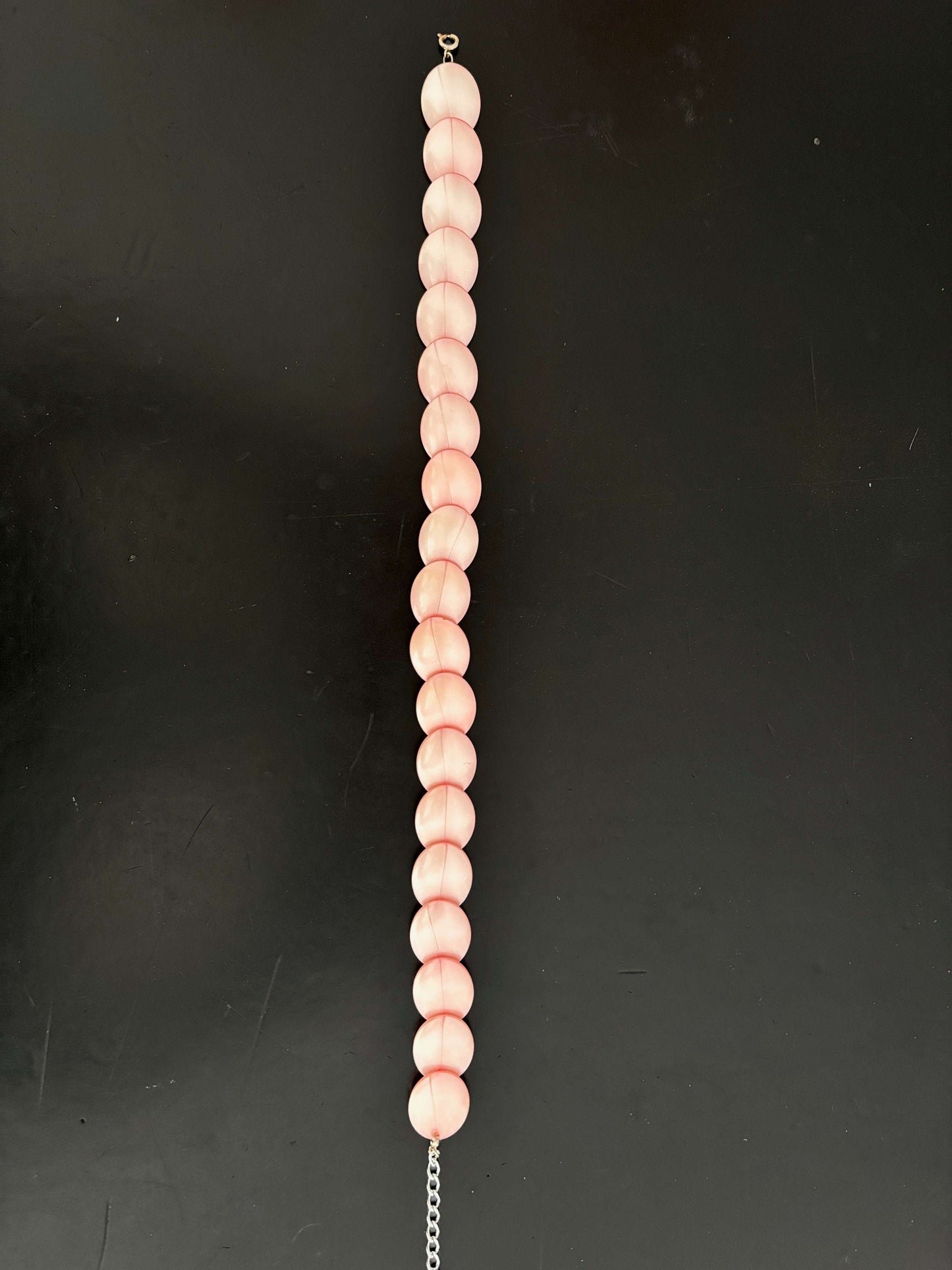 1950s Soft Pink Plastic Shell Choker Lily Scarlet