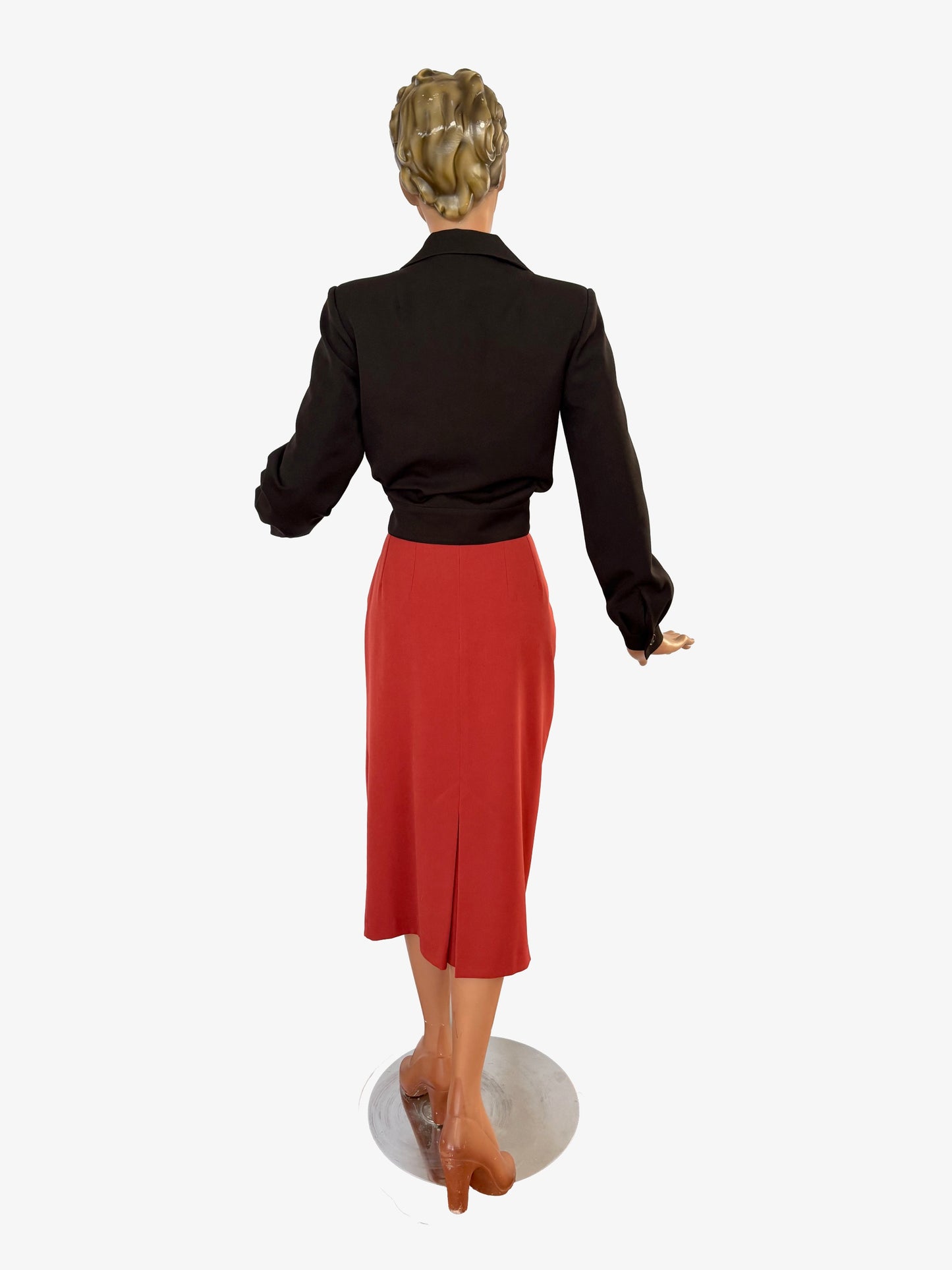 1940s Style Bomber Jacket Black