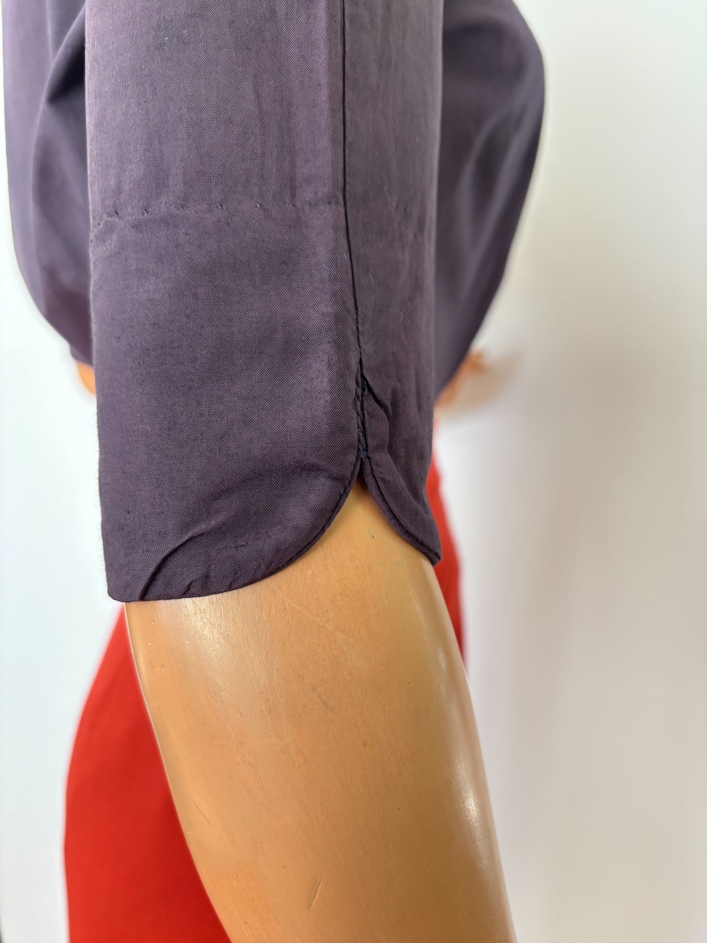 S | 1940s Cotton Poplin Blouse