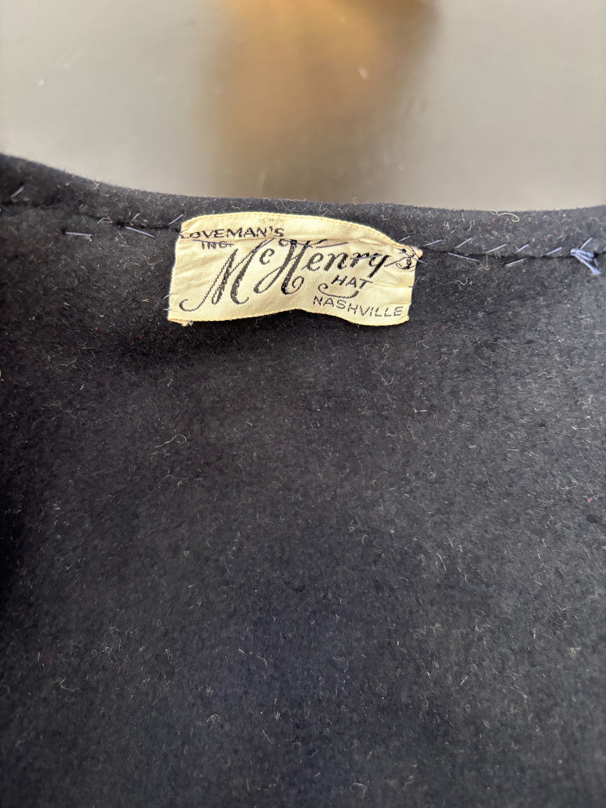 1930s/40s Dark Navy Blue Felt Capulet Hat