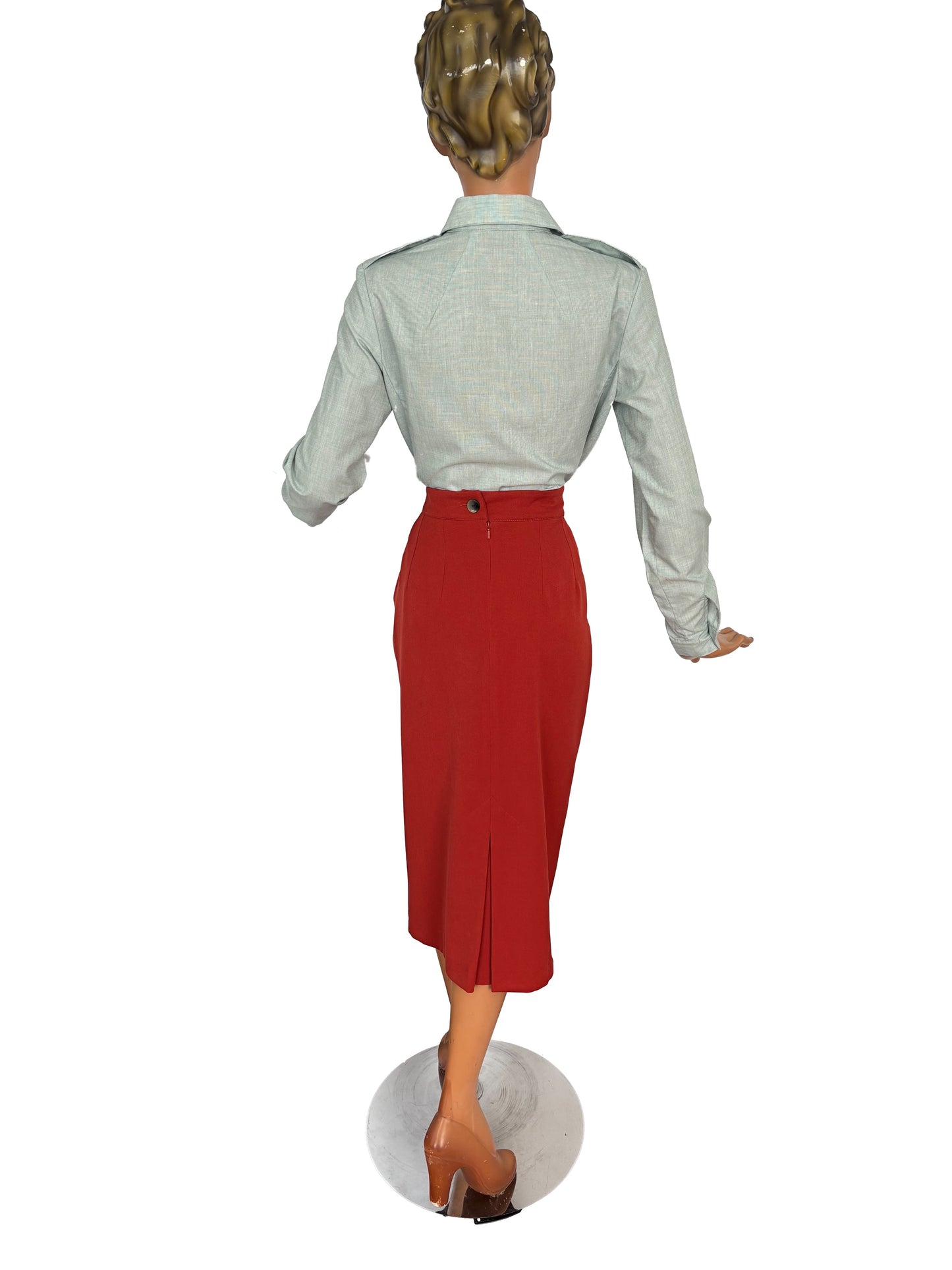 S/M | 1980 US Military Womens Long Sleeve Blouse