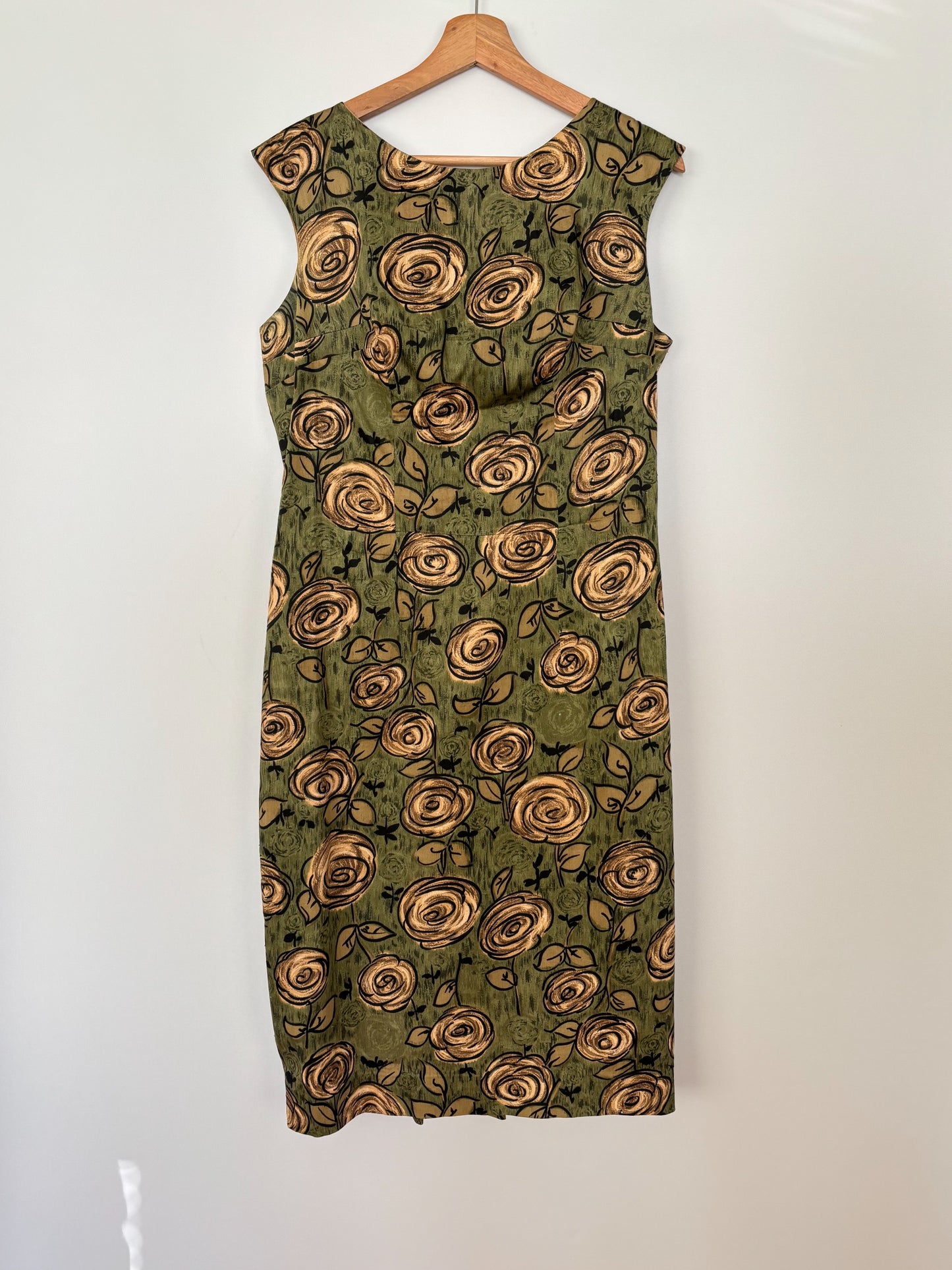 XL | 1950s/60s Floral Print Dress and Jacket Set