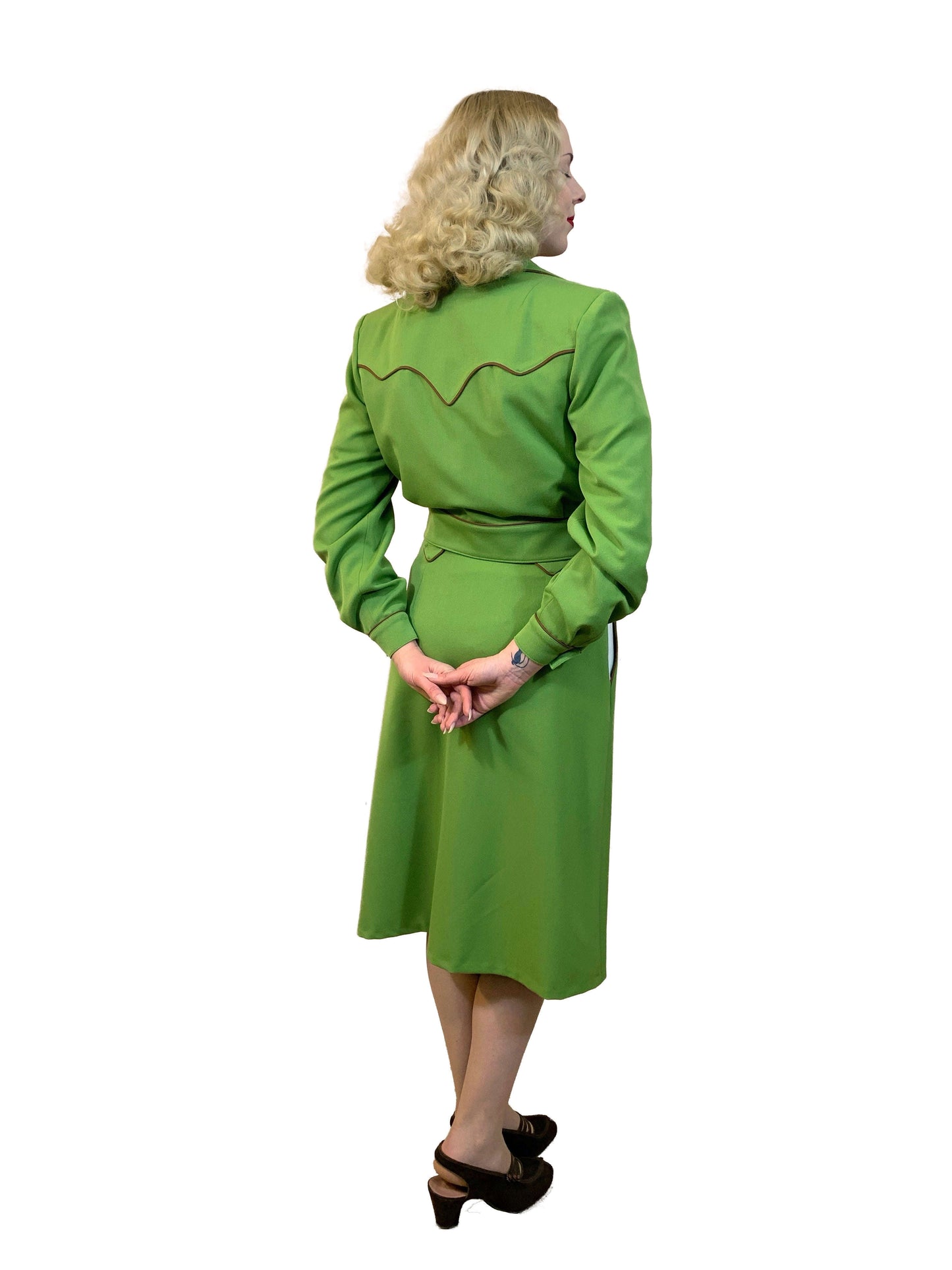 1940s Western Skirt Lime Green XS, S and 3XL Lily Scarlet