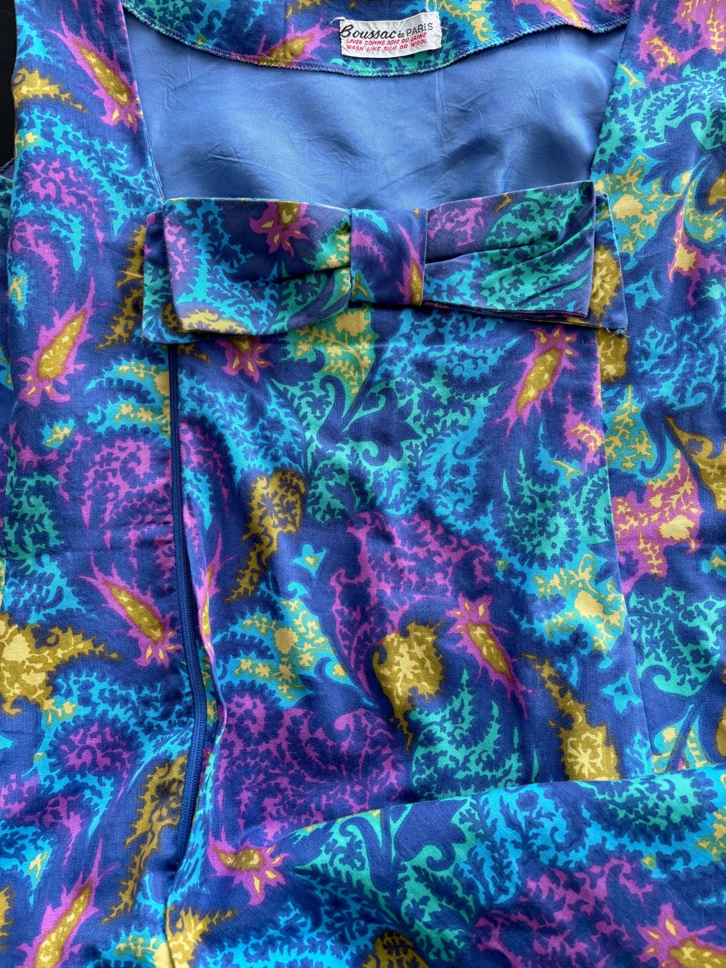 S | 1960s Psychedelic Mod Dress By Modèle Boutique Lily Scarlet
