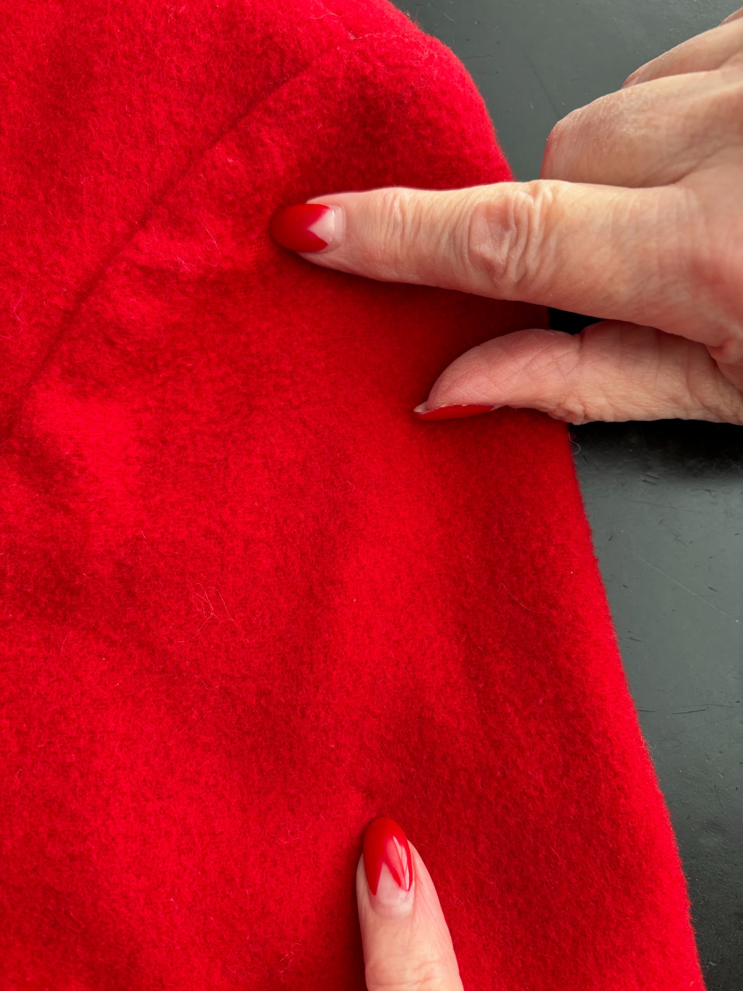 M/L | 1980s Red Wool Zip Jacket Made In Italy