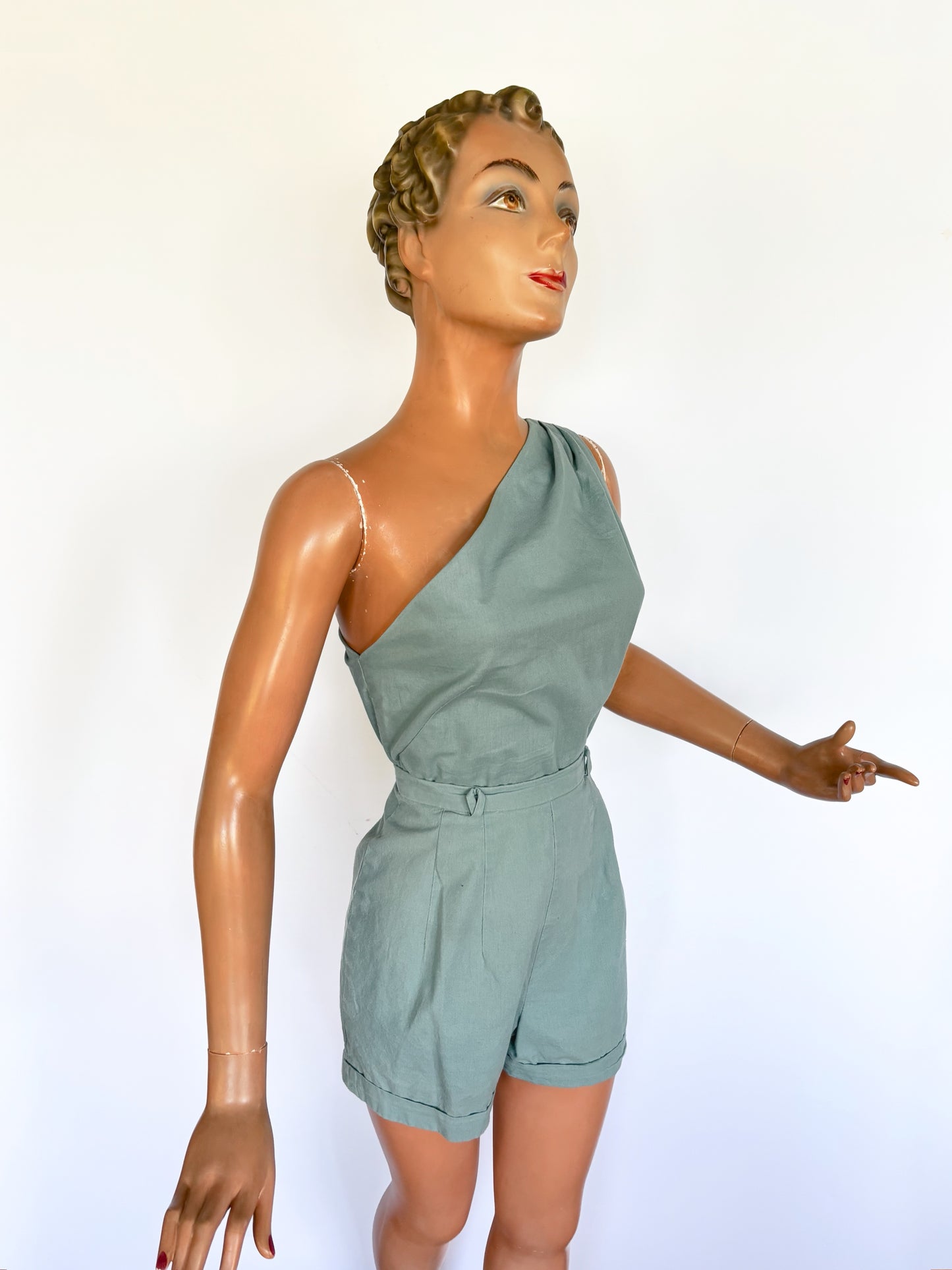 1940s/50s Style Cotton Beach Set | S