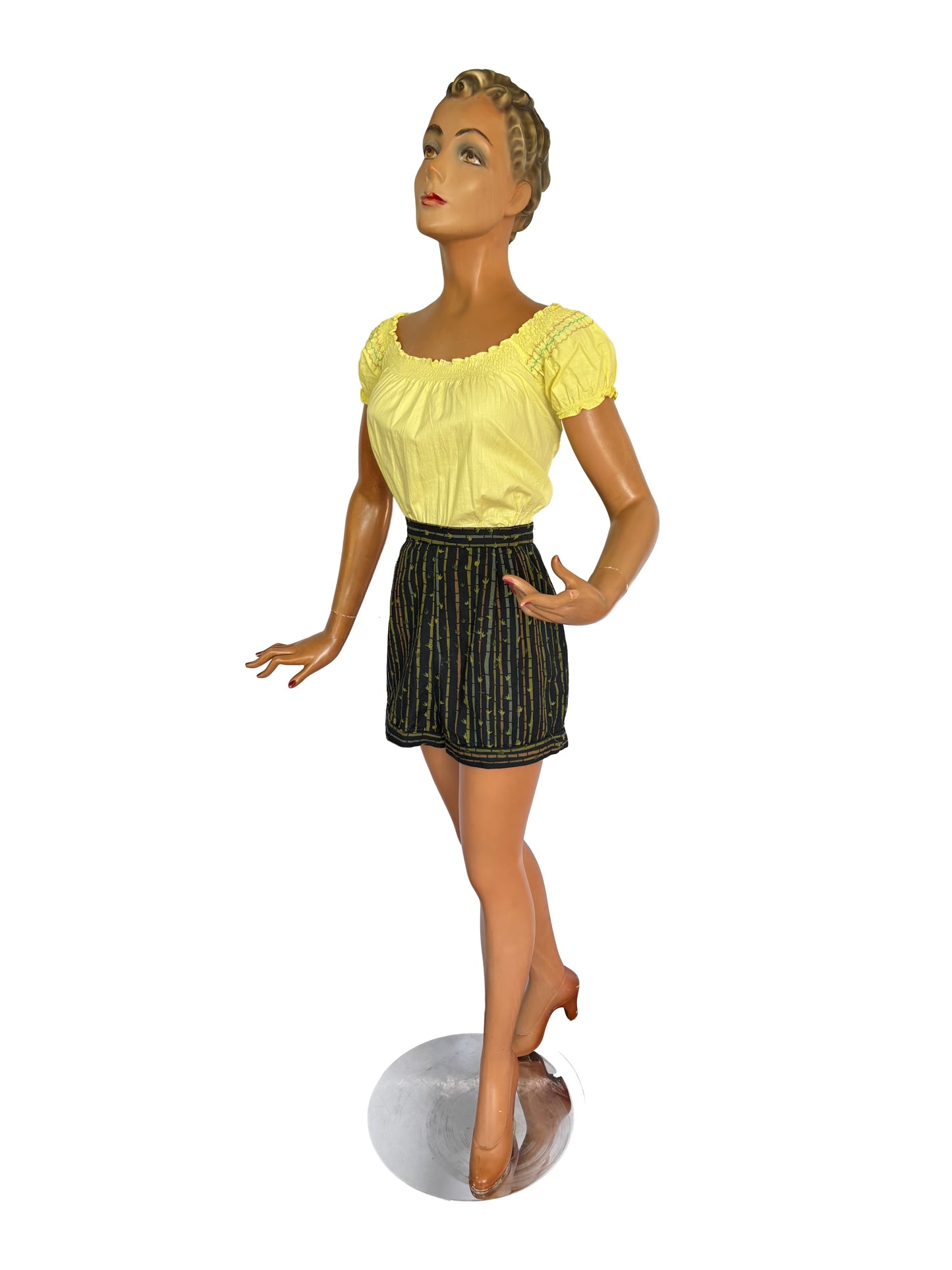 Vintage Telsalda Patio Crop Top | S