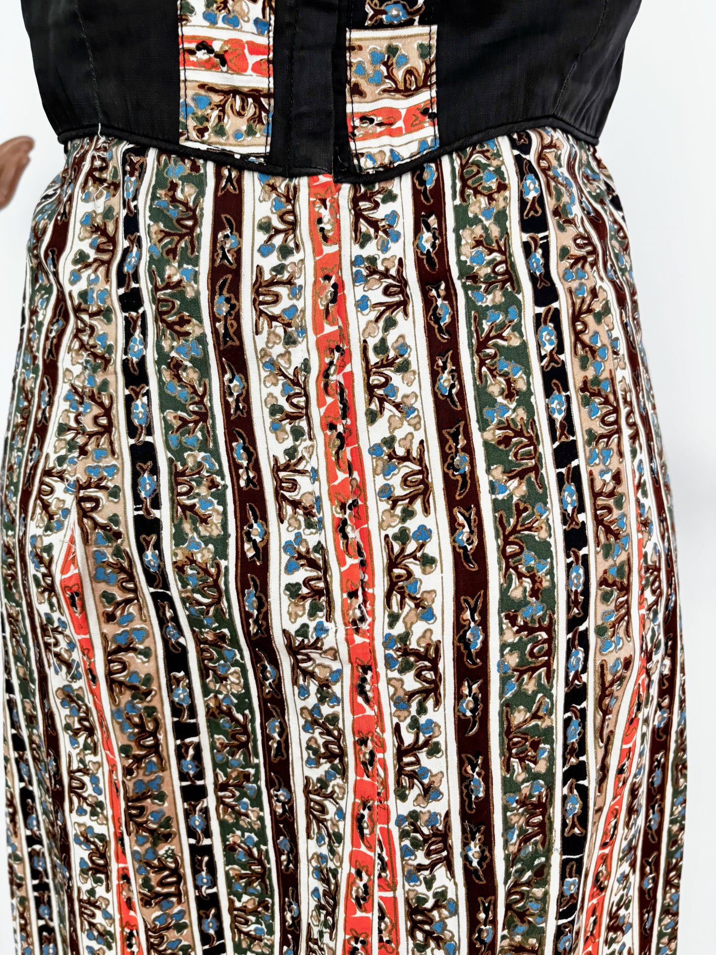 XS | 1950s/60s Alfred Shaheen Novelty Tree Print Pencil Dress