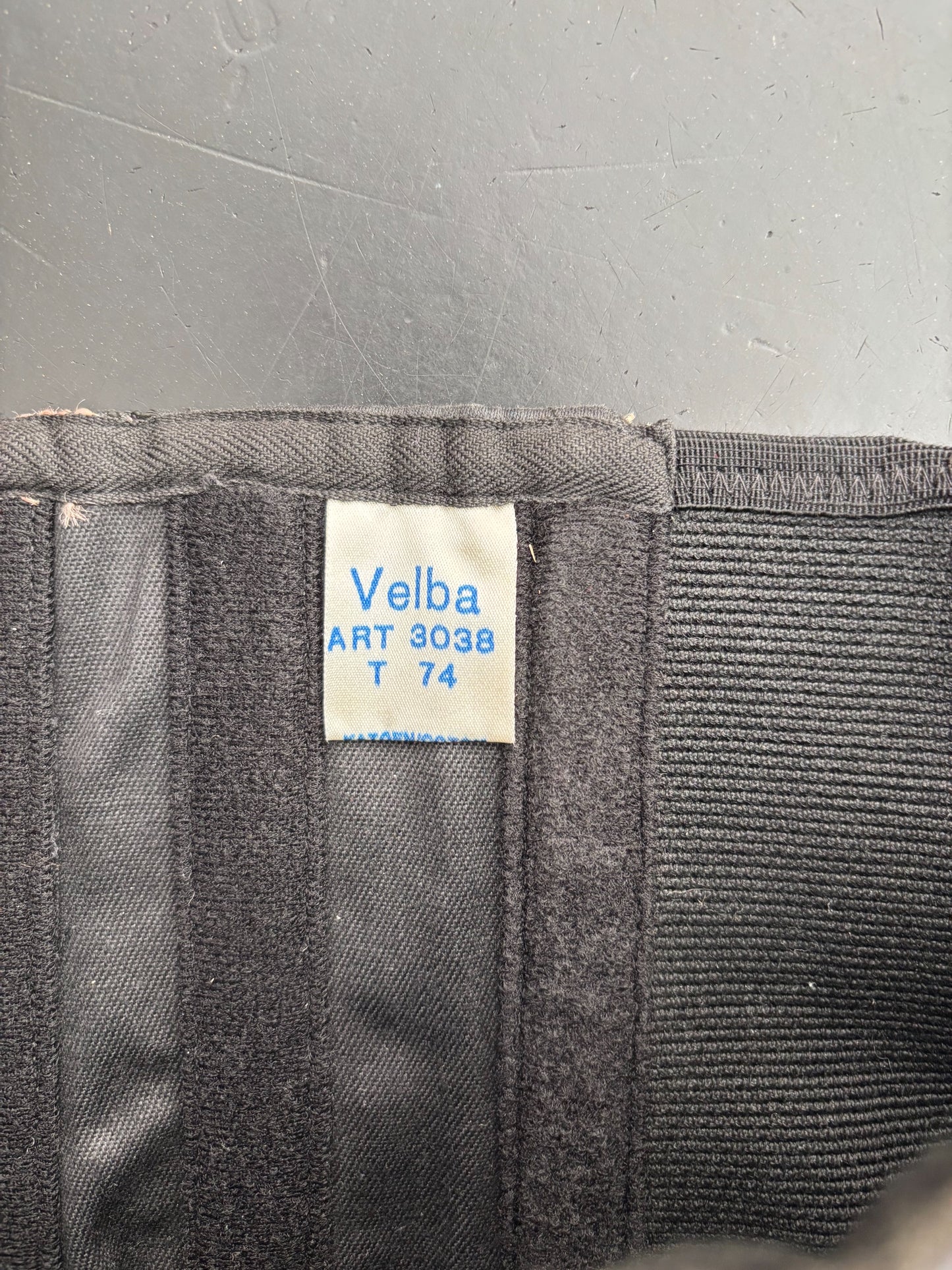 S/M | 1950s Deadstock Black Floral Girdle By Velba