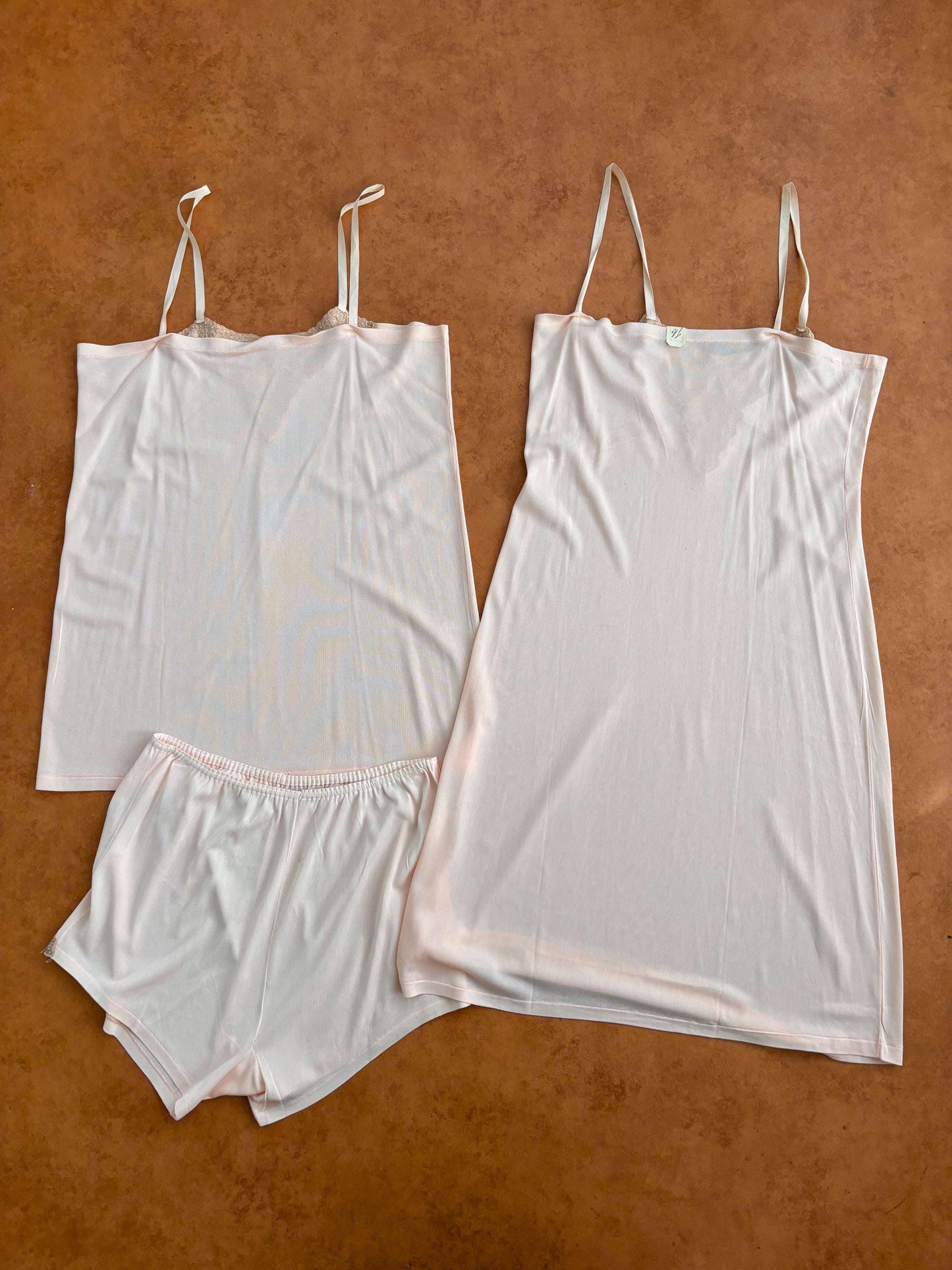 XS/S | 1930s/40s Deadstock Pink Rayon Lingerie Set Lily Scarlet