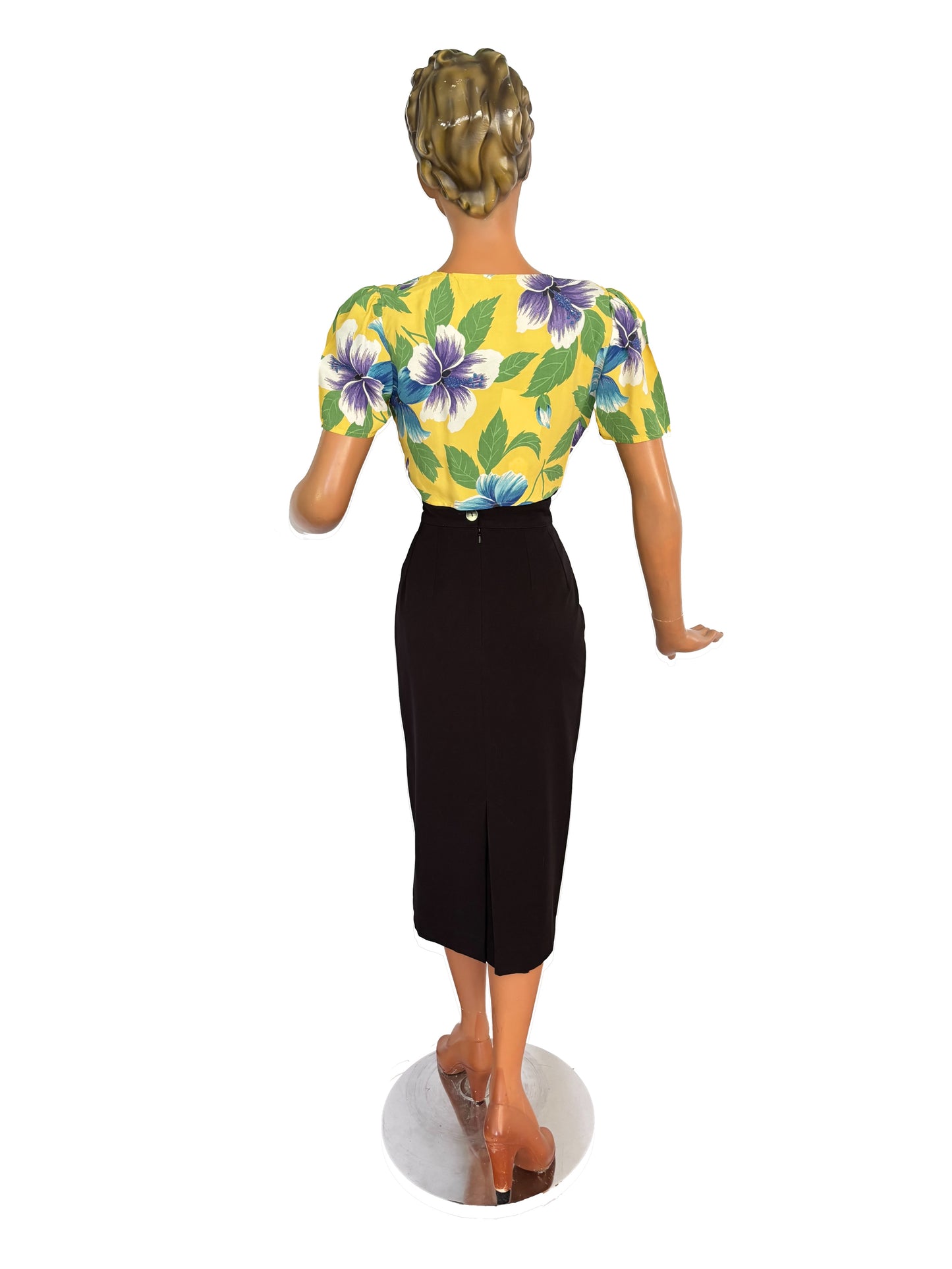 Vintage Hawaiian Tie-Front Bolero | S