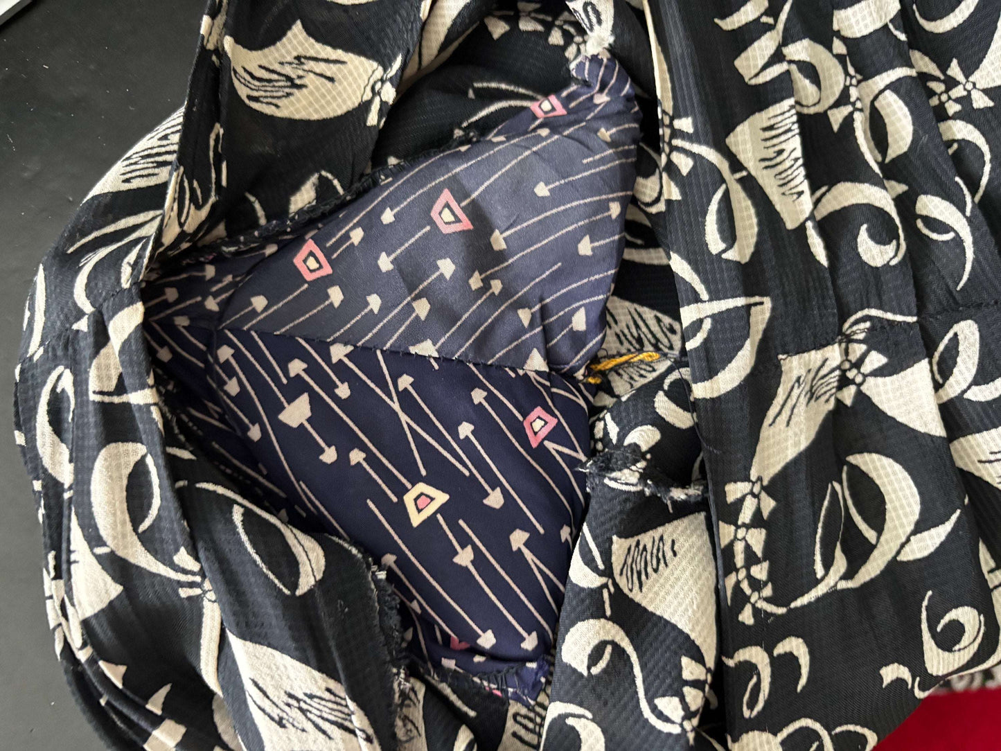 XS/S | 1940s Novelty Kite Print Peplum Dress Lily Scarlet