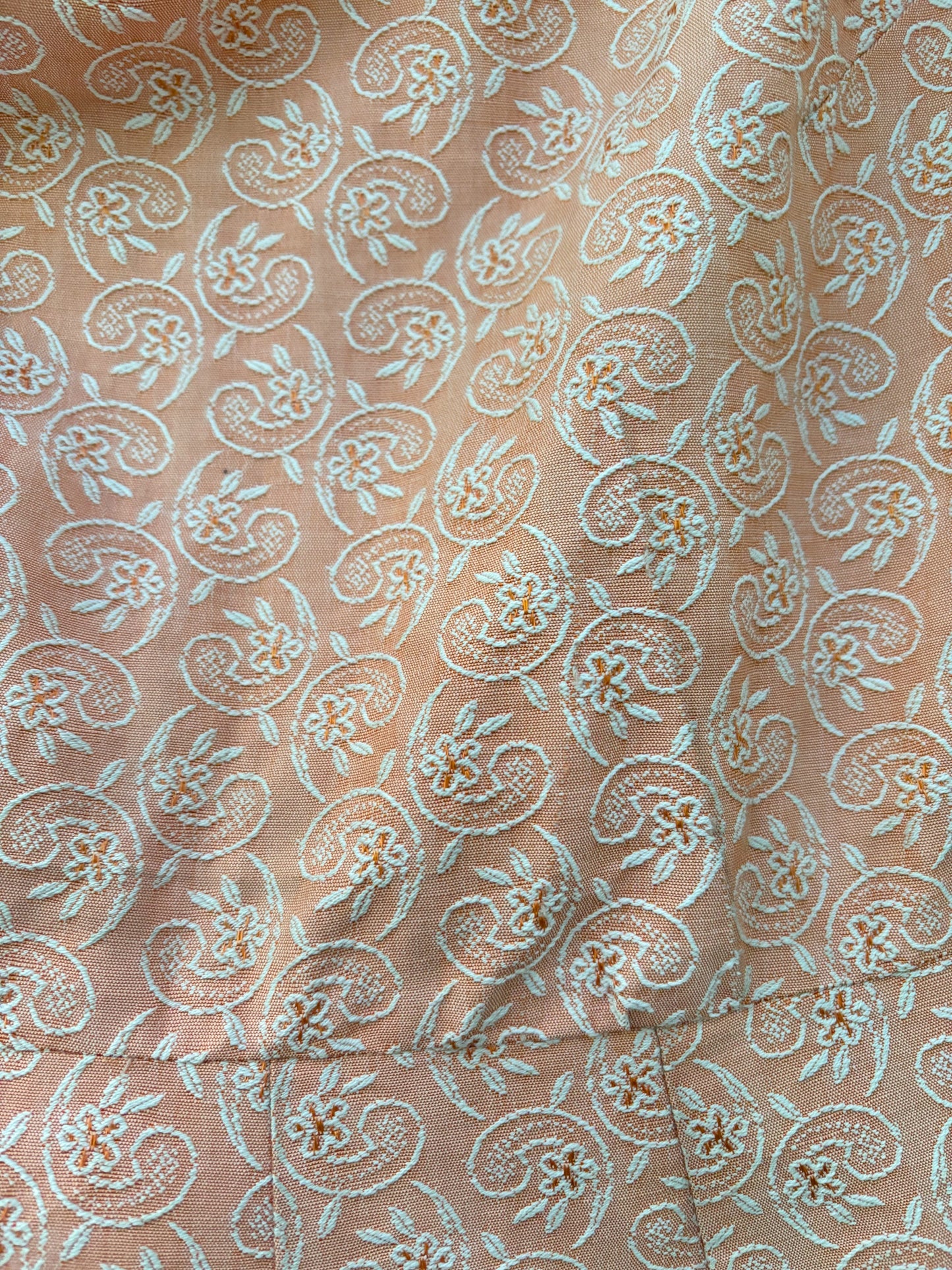 XL | 1950s/60s Blush Paisley Cotton Dress