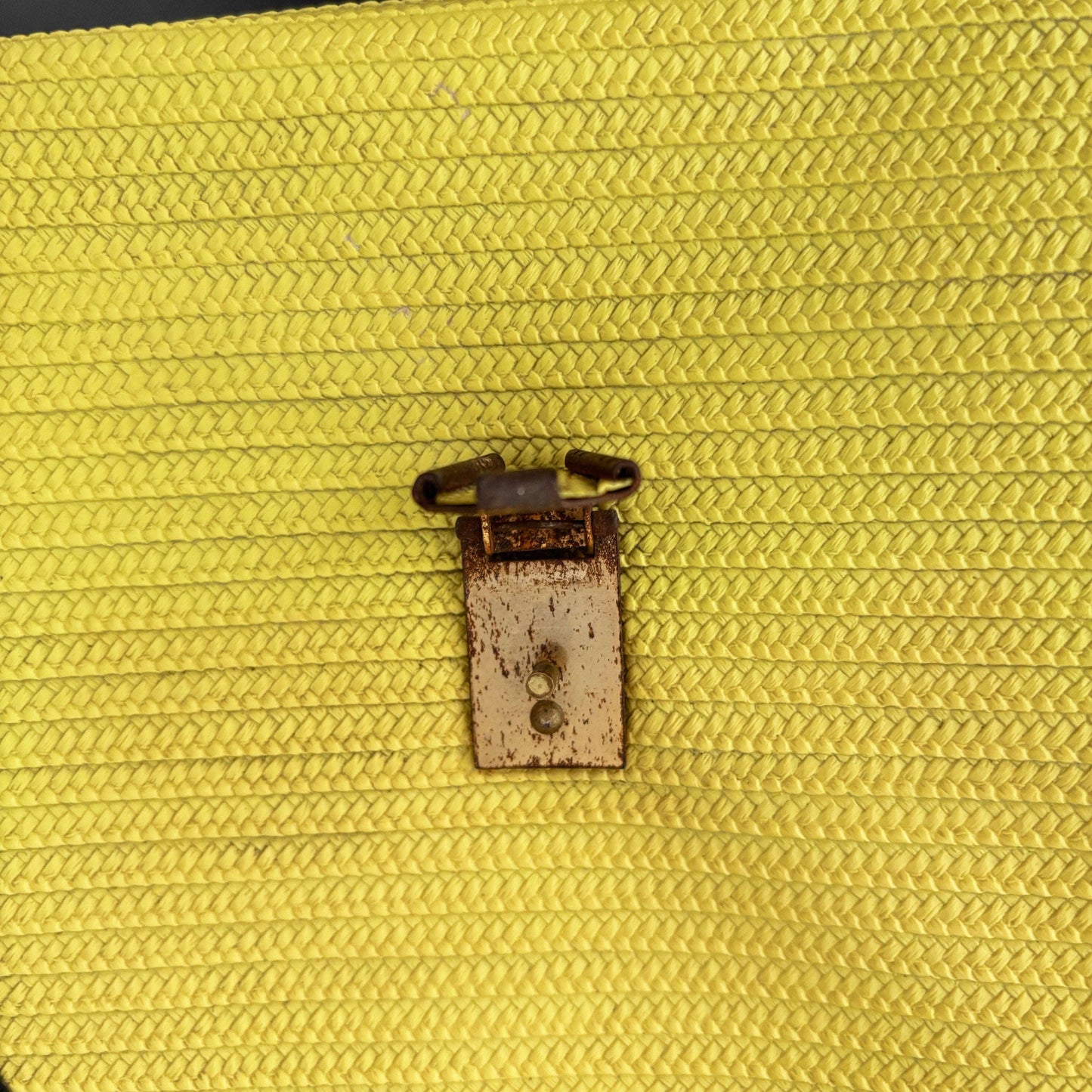 1950s Yellow and Black Structured Plastic Handbag Lily Scarlet