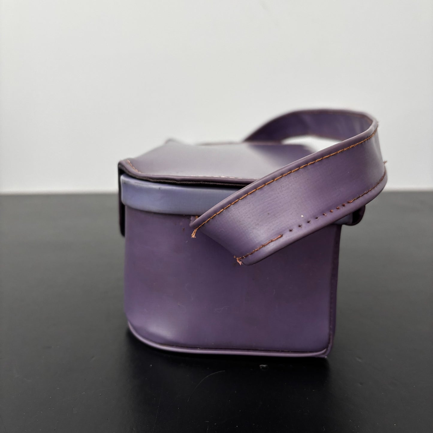 1960s Purple Hard Shell Box Bag