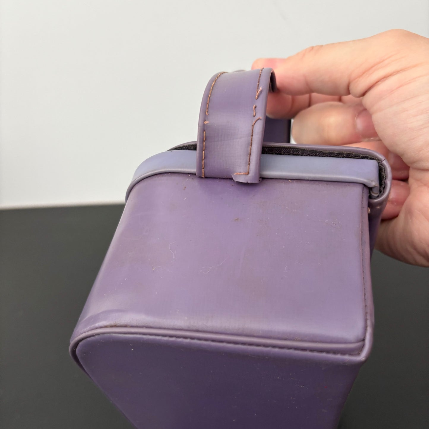 1960s Purple Hard Shell Box Bag