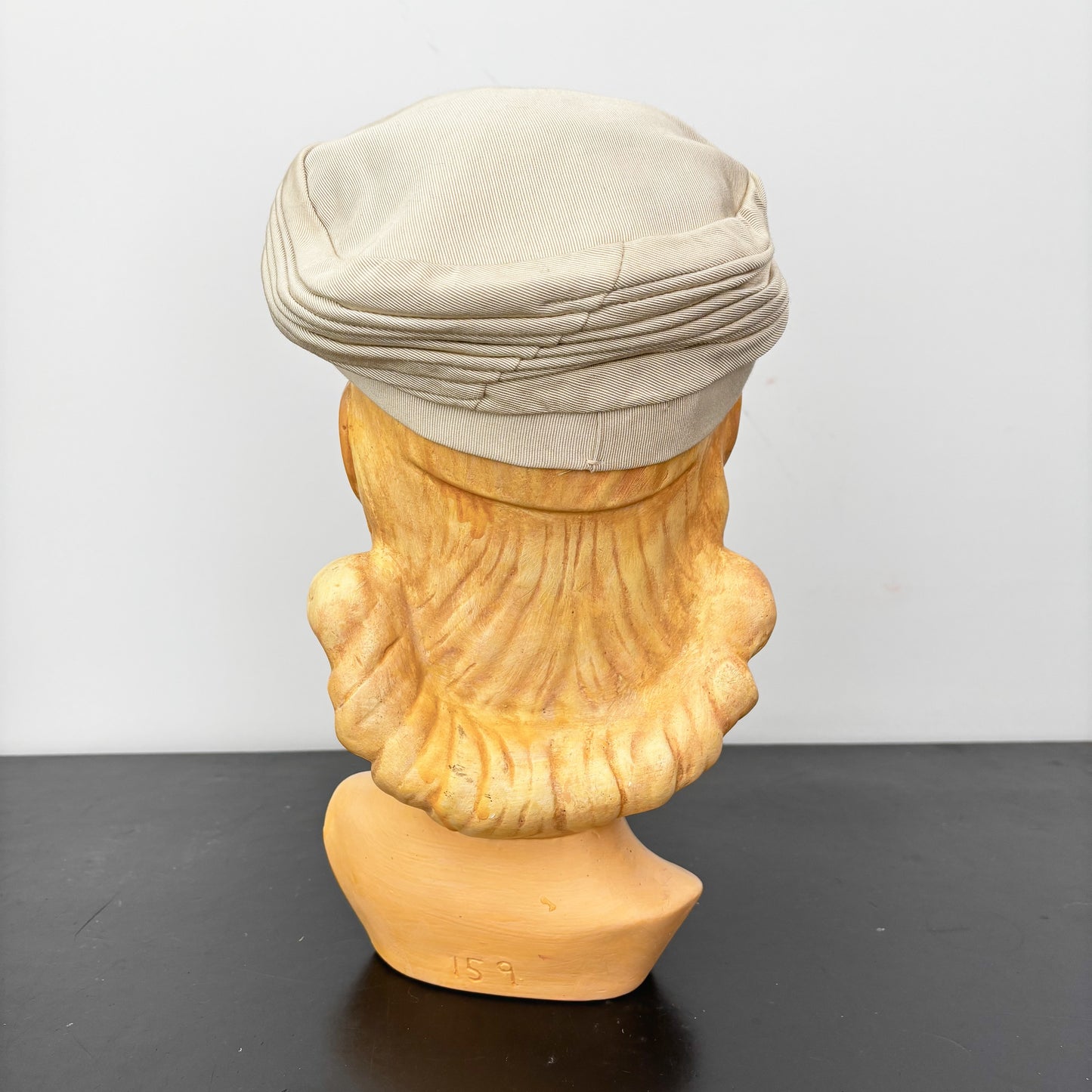1950s Cream Grosgrain Layered Beret
