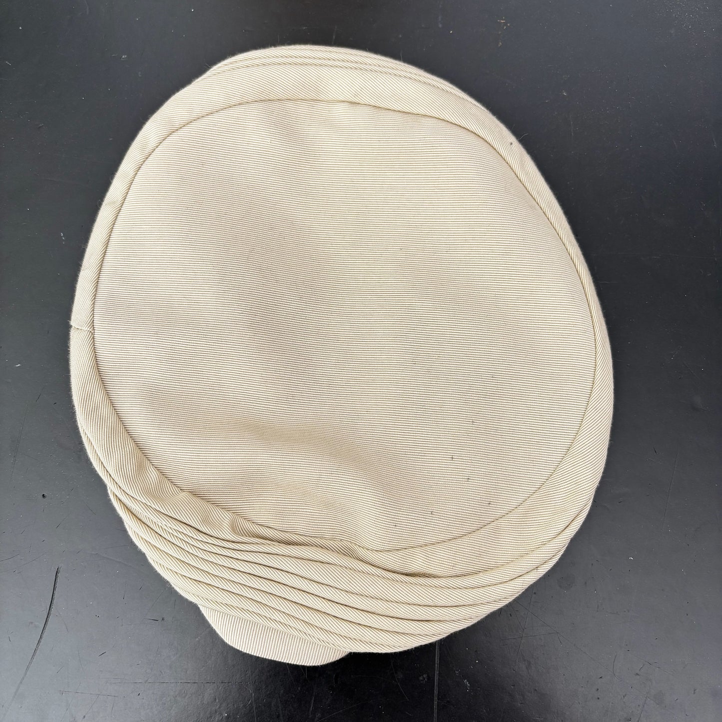 1950s Cream Grosgrain Layered Beret