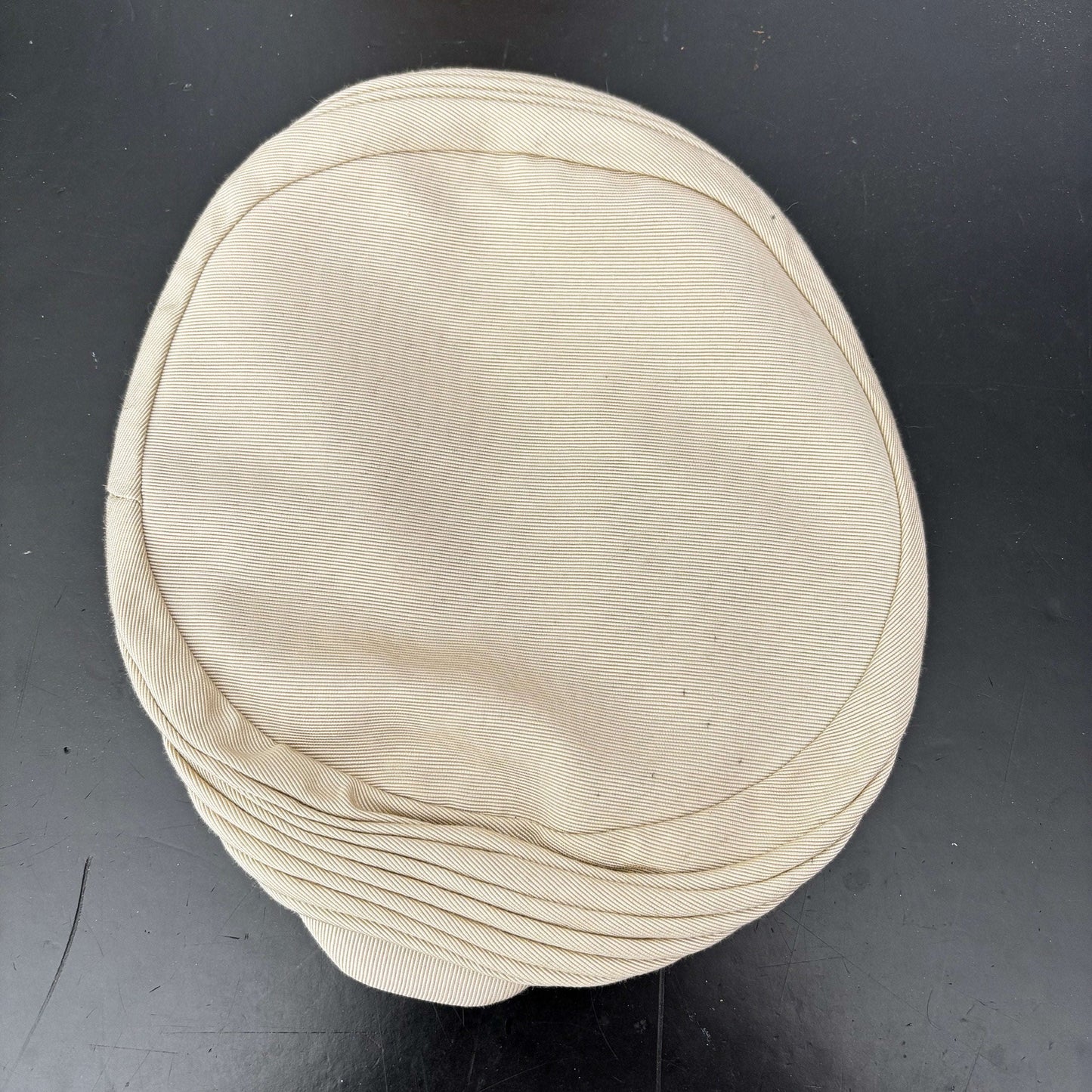 1950s Cream Grosgrain Layered Beret Lily Scarlet