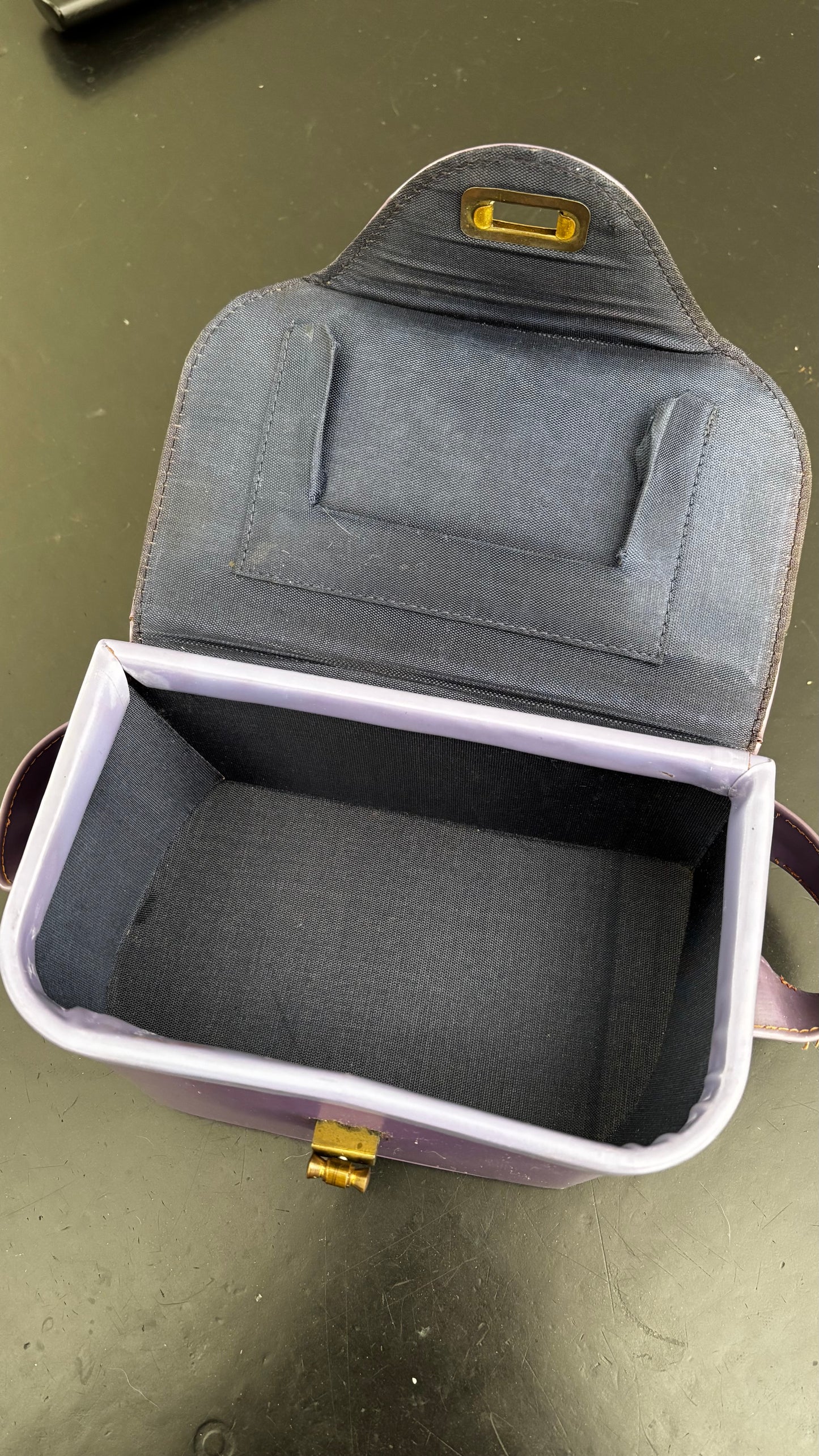 1960s Purple Hard Shell Box Bag