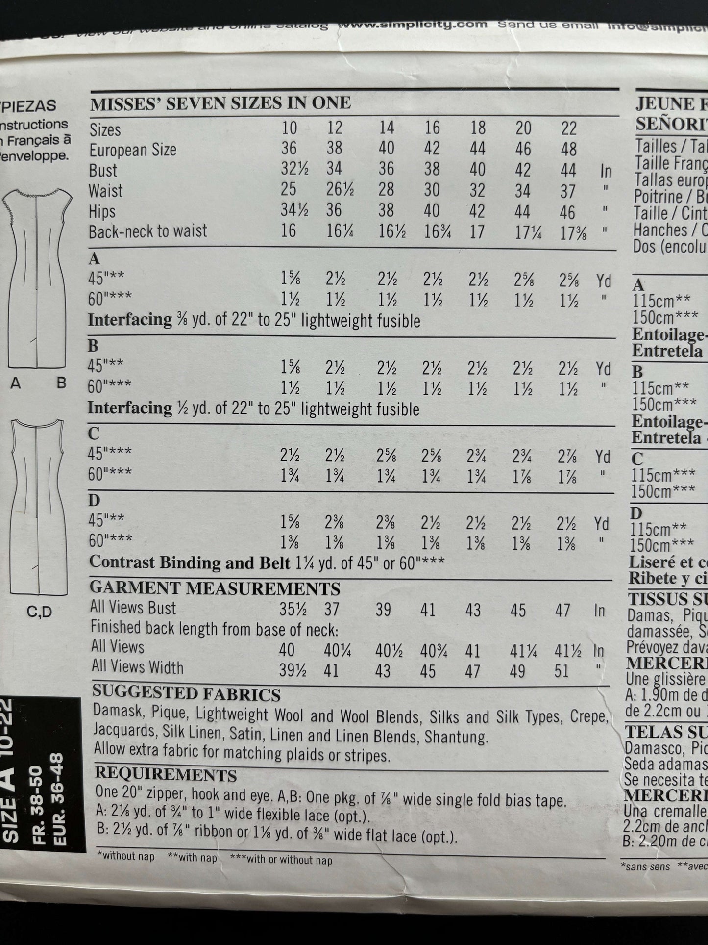 Simplicity New Look 6643 Pencil Dress Size 10-22 Sewing Pattern Lily Scarlet