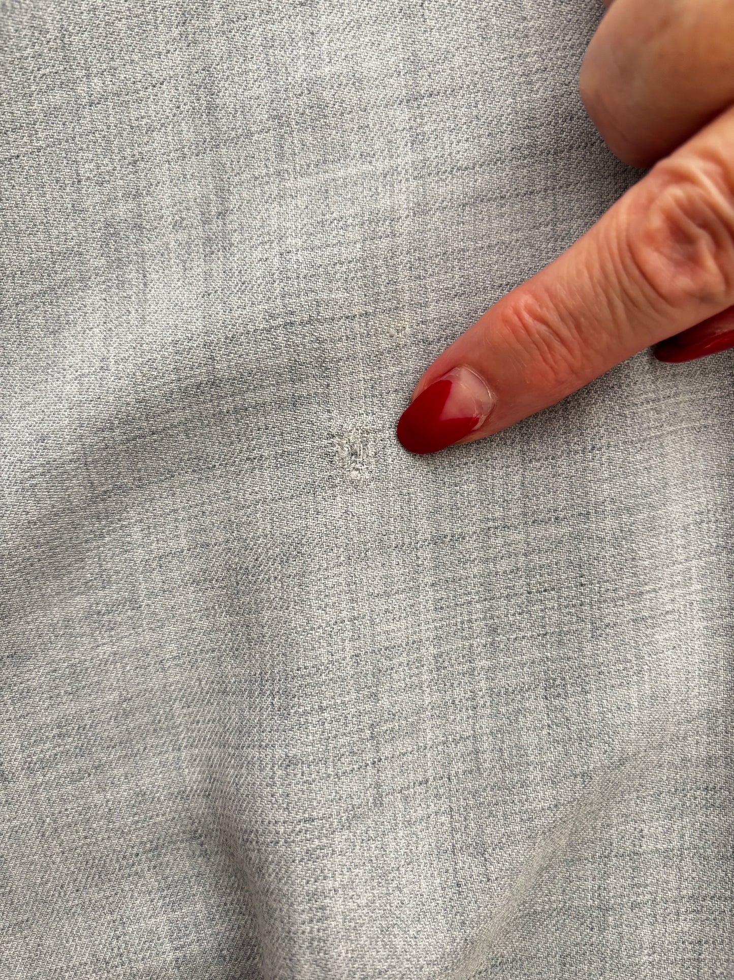 1940s/50s Hobbies Lorch of Dallas Light Blue Grey Wool Day Dress | S/M