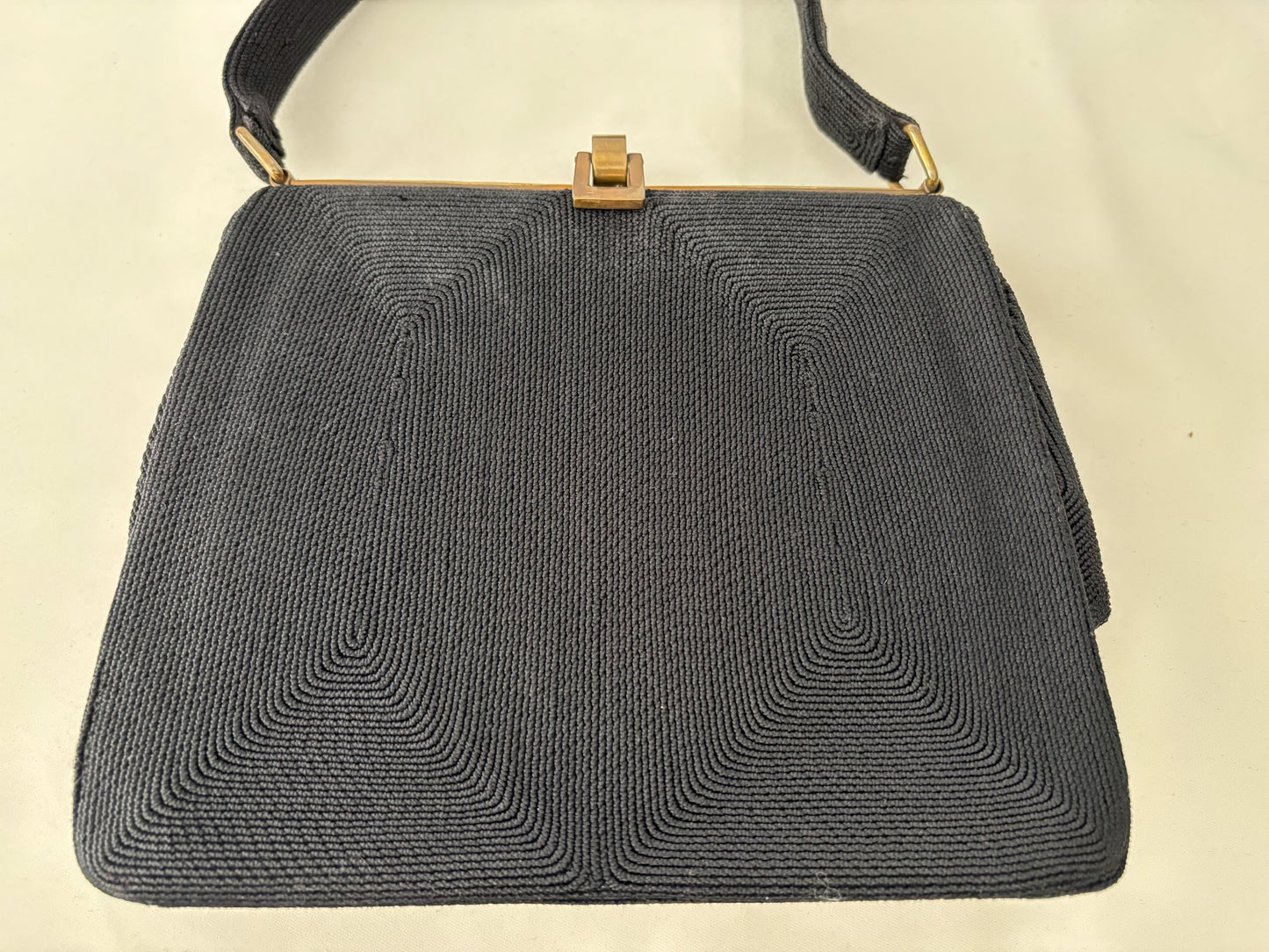 1940s/50s Black Cordé Handbag