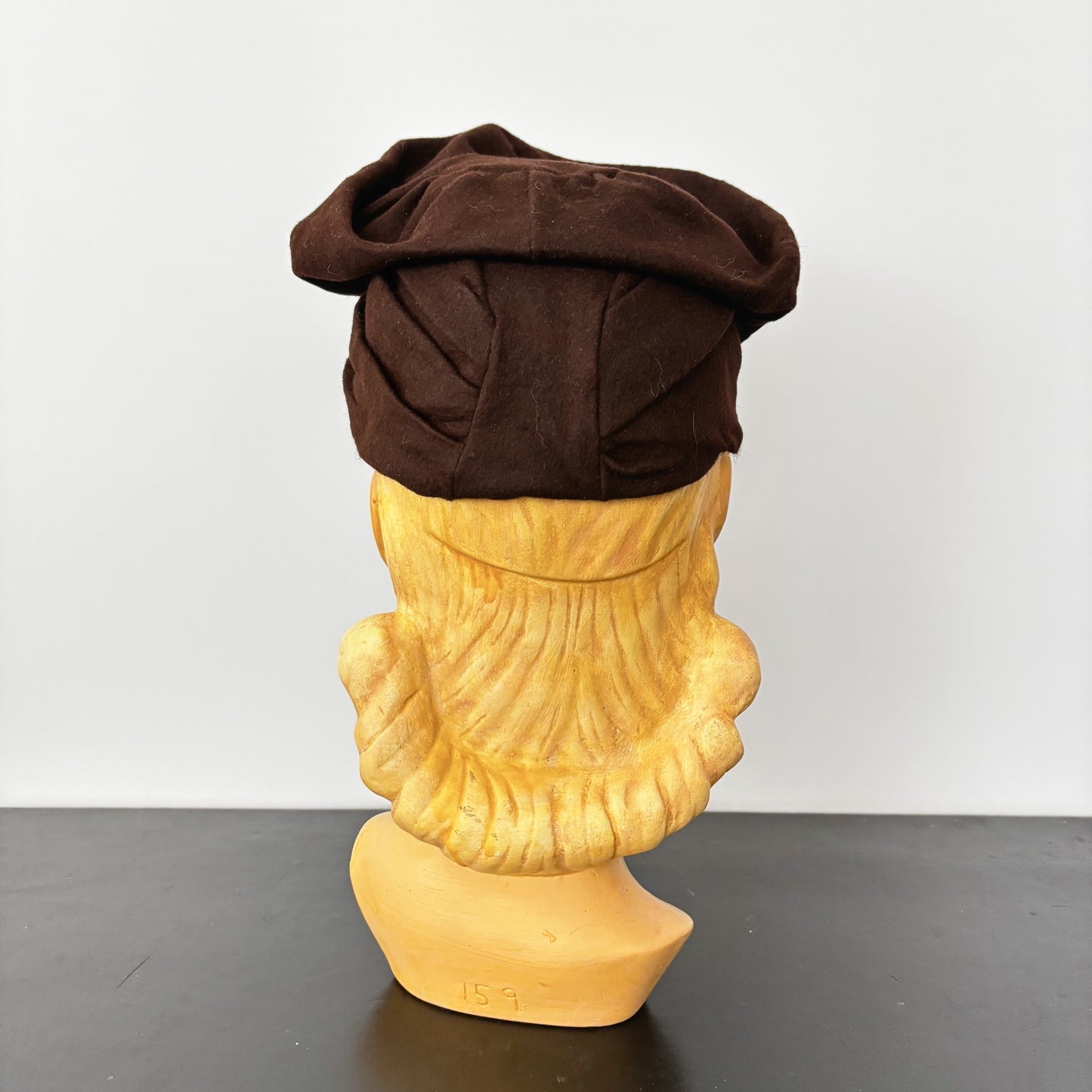 1940s Brown Felt Halo Beret