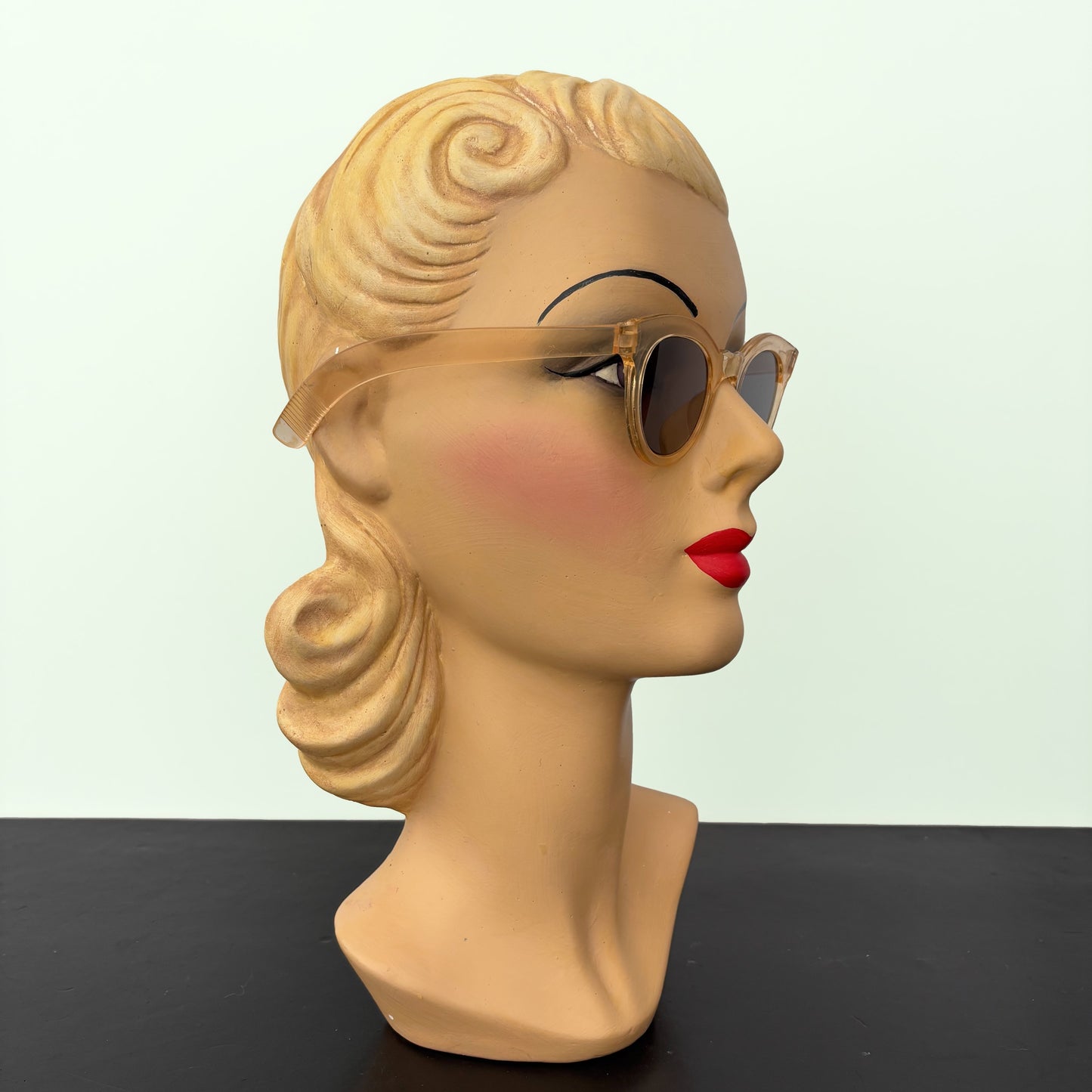 1940s Transparent Champagne Celluloid Sunglasses