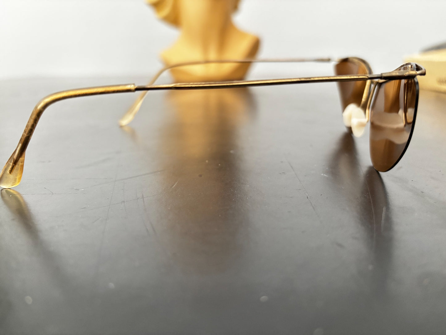 1950s Samco Gold Metal Cat Eye Sunglasses