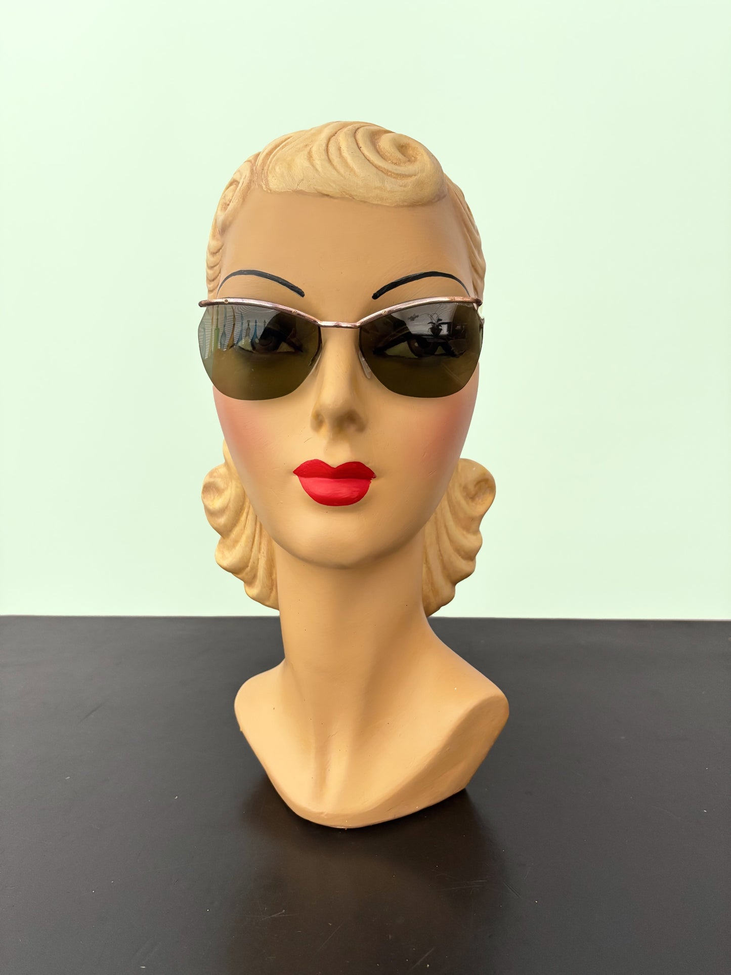 Deadstock 1950s Samco Gold Metal Sunglasses