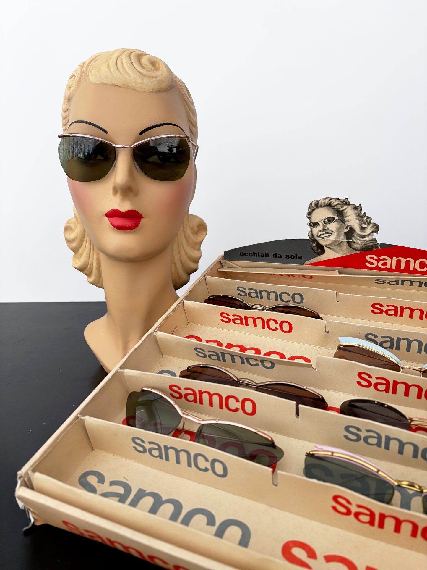 Deadstock 1950s Samco Gold Metal Sunglasses