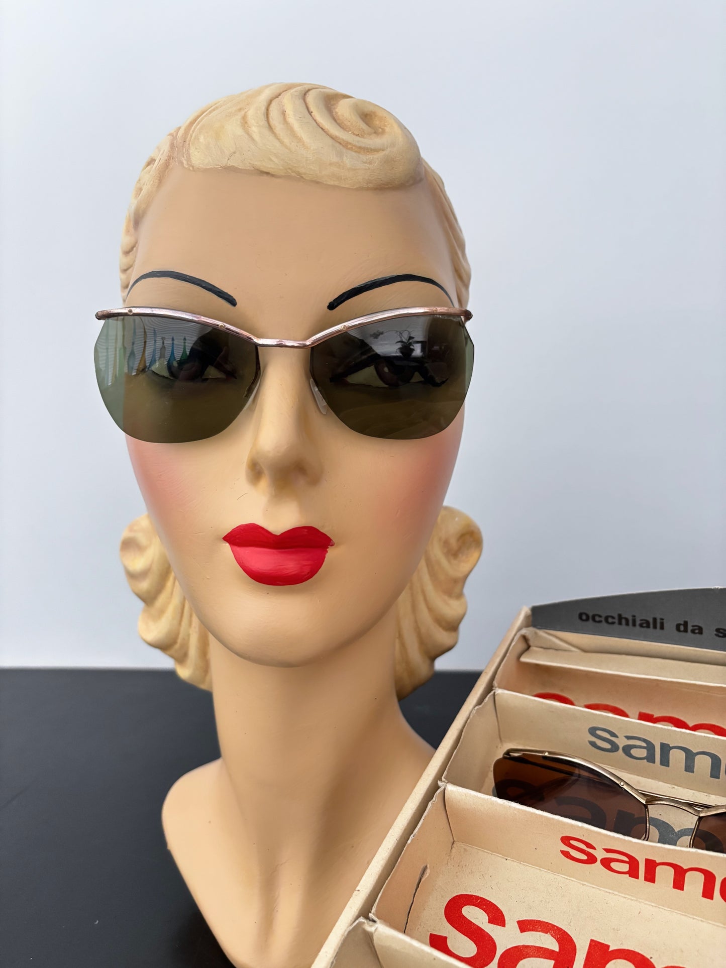 Deadstock 1950s Samco Gold Metal Sunglasses