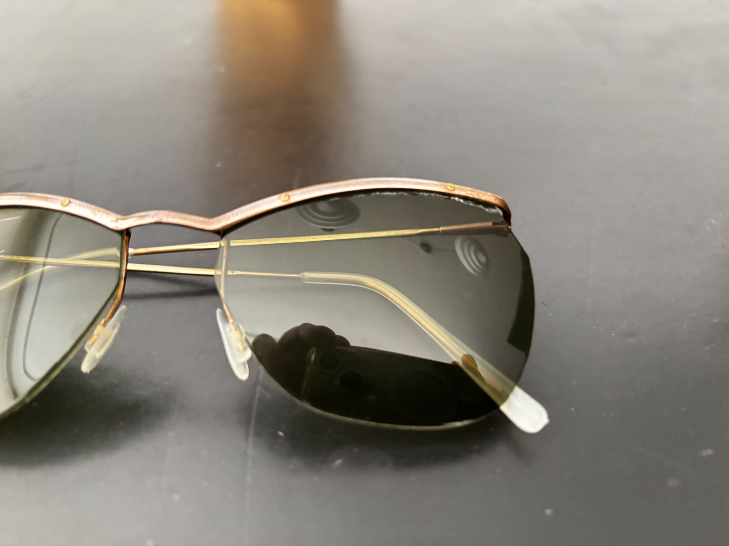 Deadstock 1950s Samco Gold Metal Sunglasses