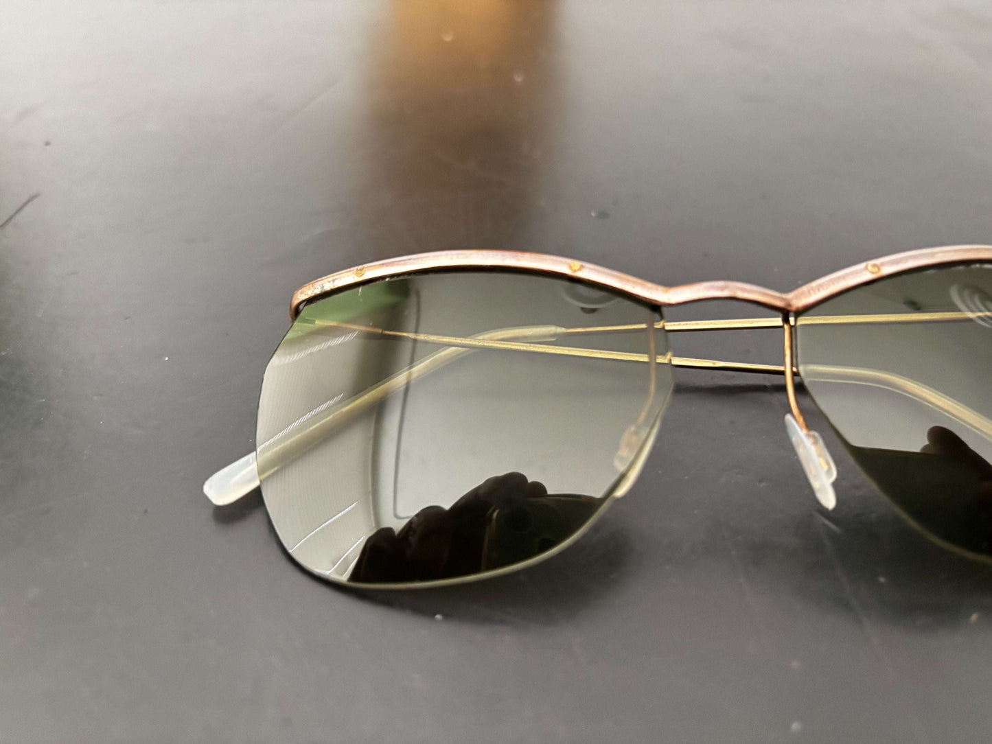 Deadstock 1950s Samco Gold Metal Sunglasses Lily Scarlet