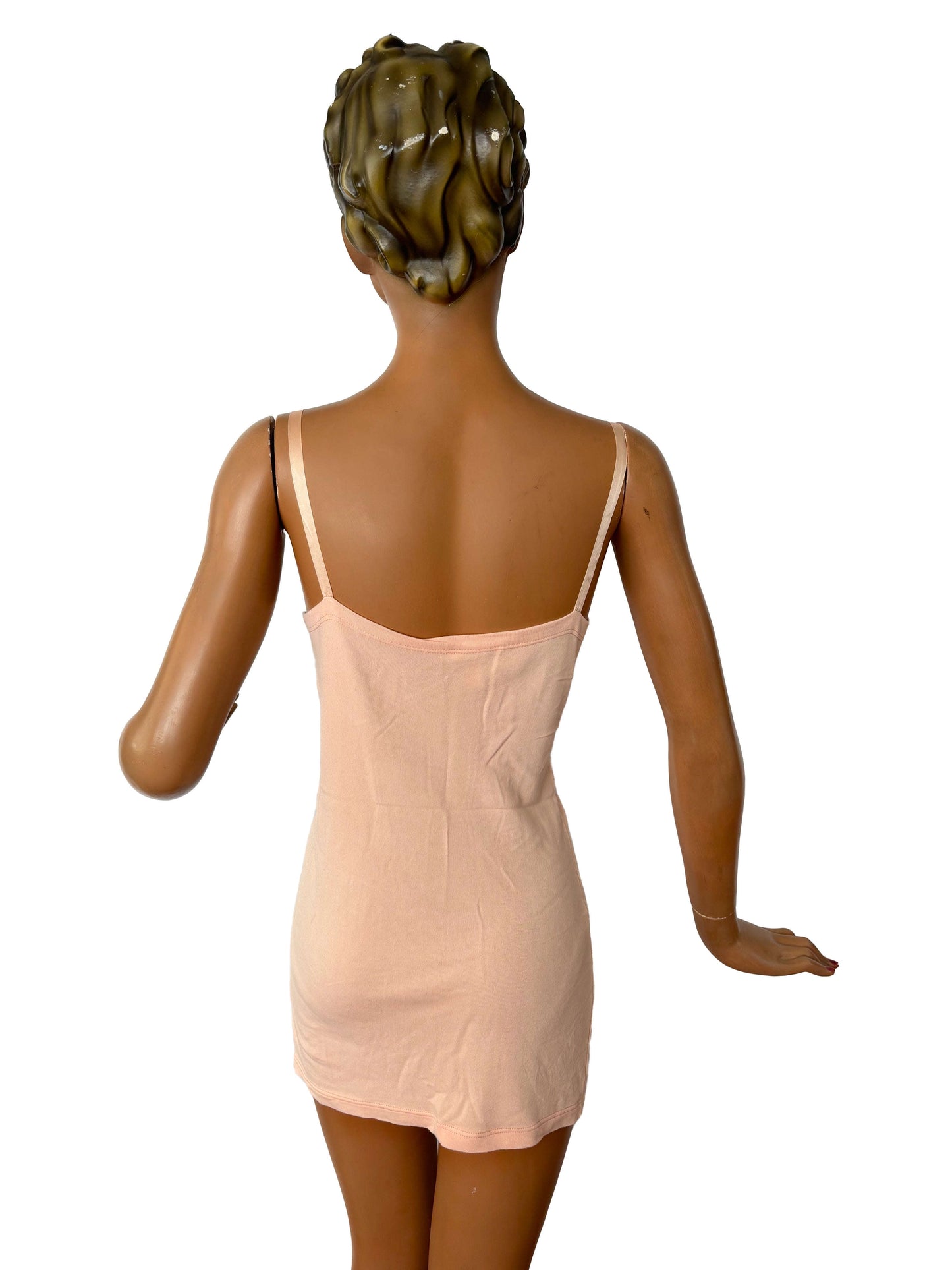 S | 1950s/60s Deadstock Blush Pink Slip Lily Scarlet