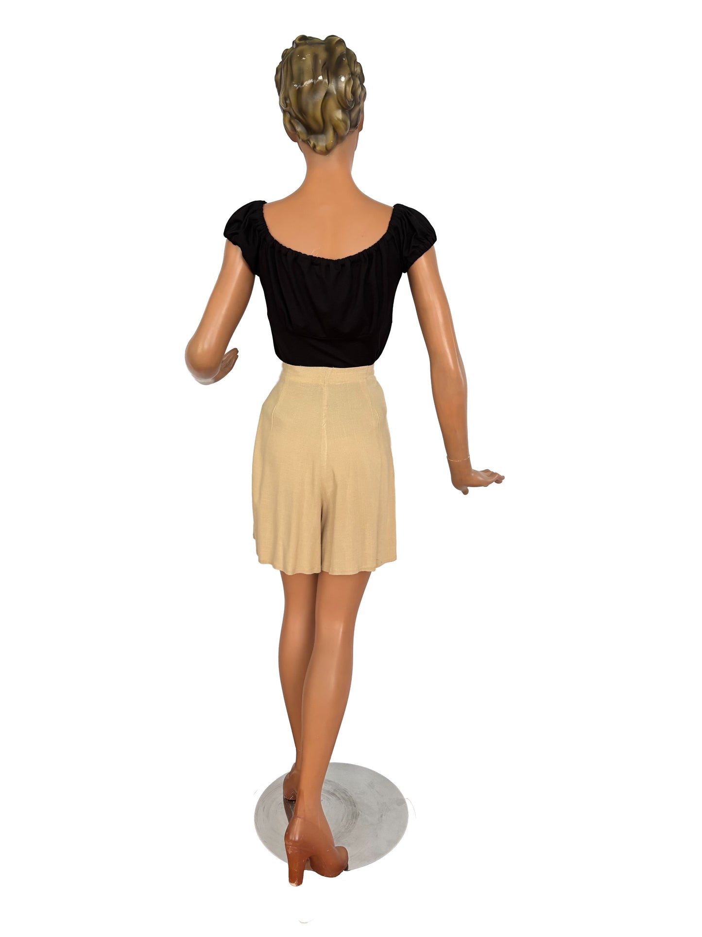 1930s/1940s Style Pleated Shorts | S/M
