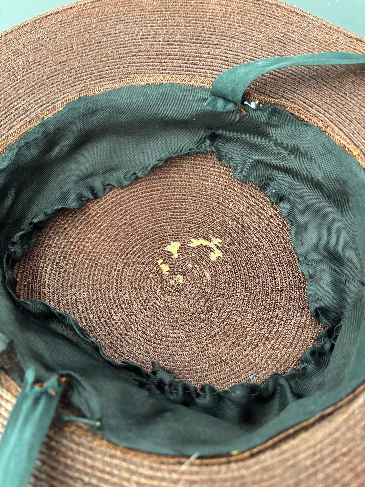 1940s/50s Wide Brim Raffia Hat Lily Scarlet