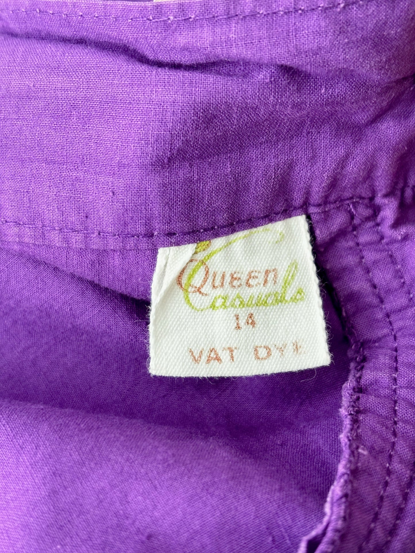 XS/S | 1950s Queen Casuals Purple Cotton Skirt With Pockets