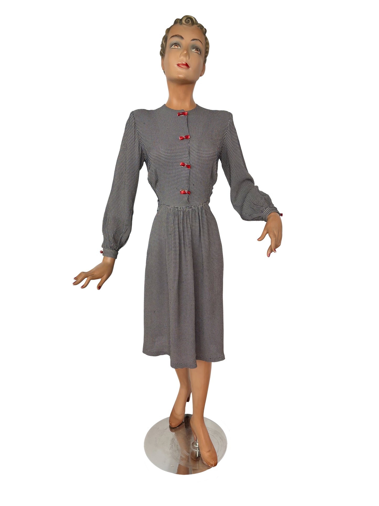 1940s Style Vintage Seersucker Dress | XS/S