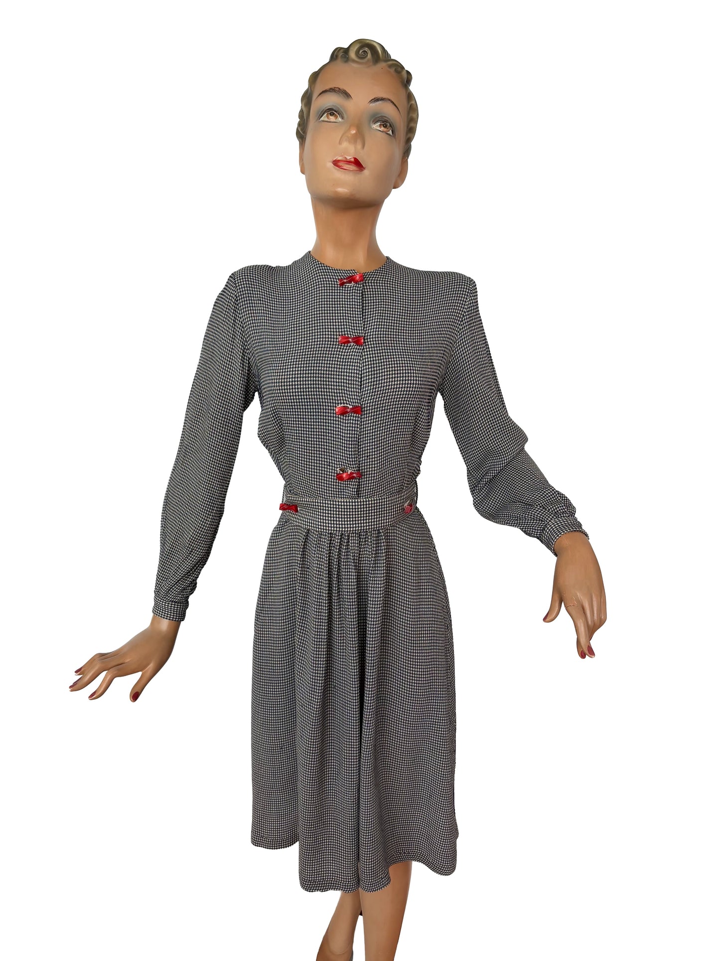 1940s Style Vintage Seersucker Dress | XS/S