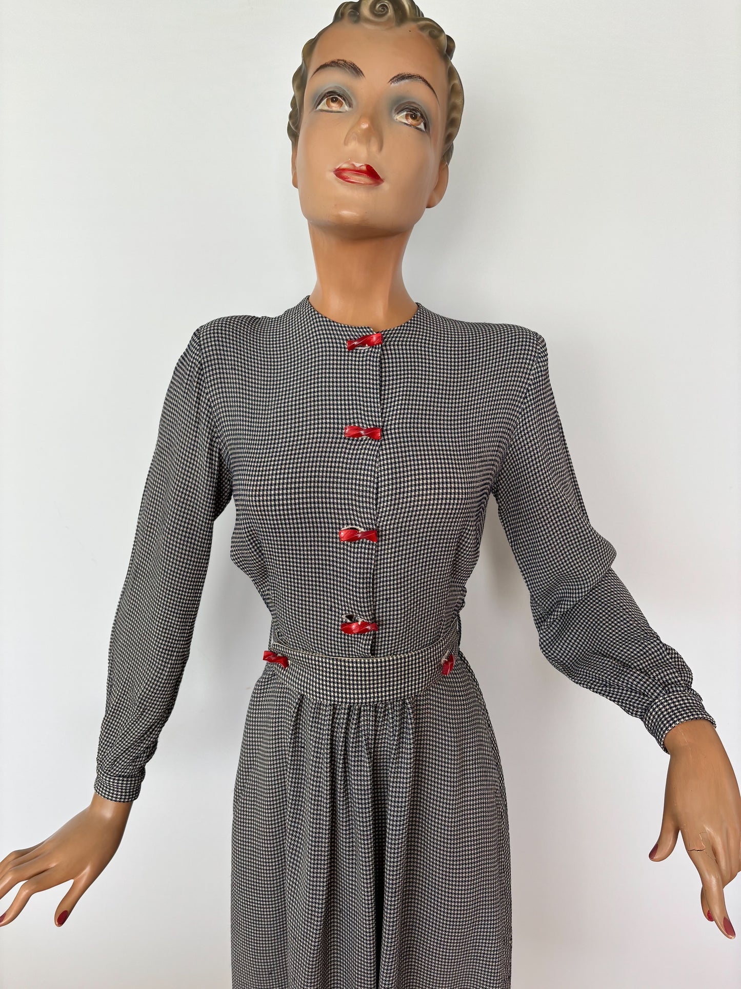 1940s Style Vintage Seersucker Dress | XS/S