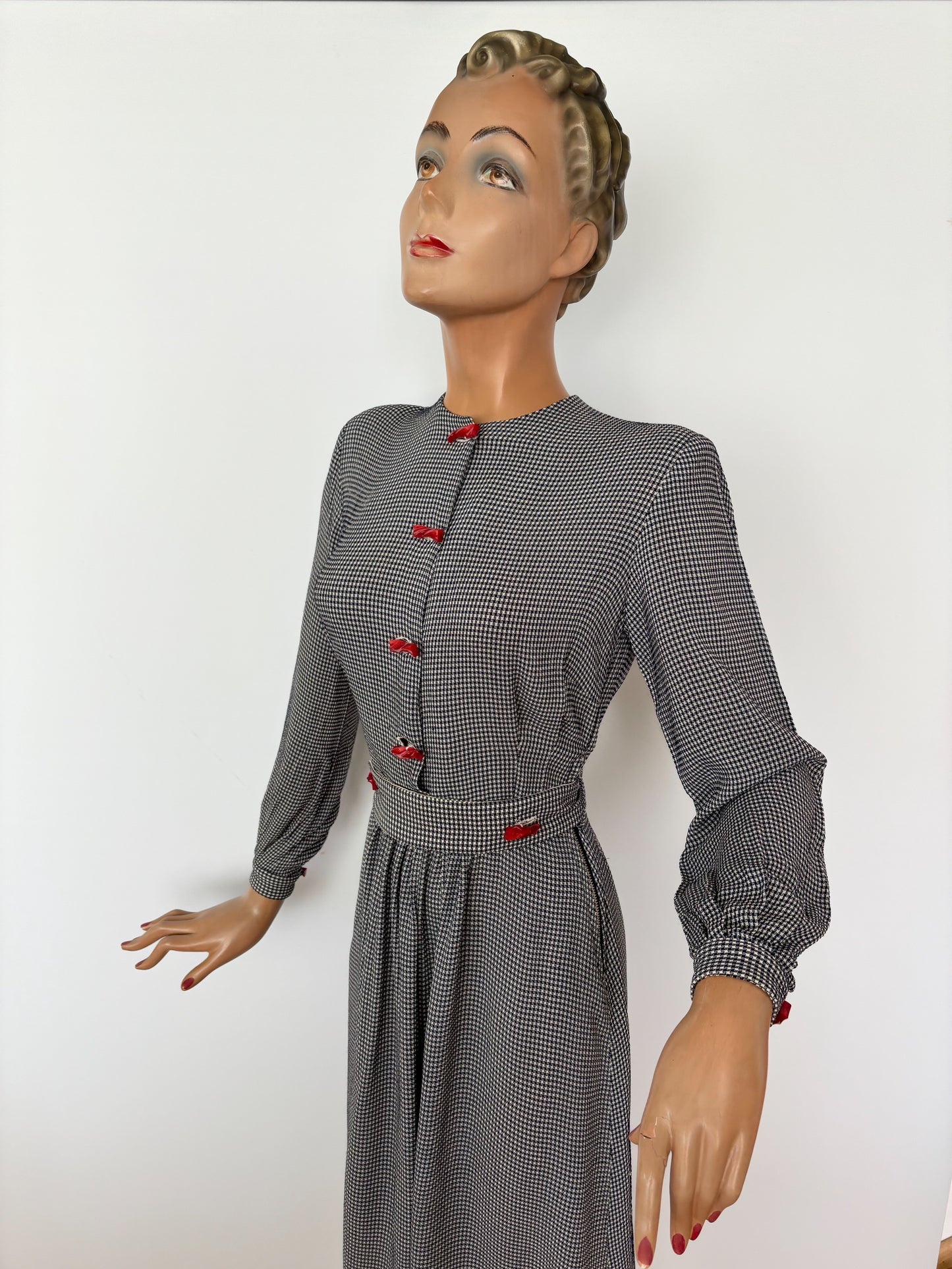 1940s Style Vintage Seersucker Dress | XS/S